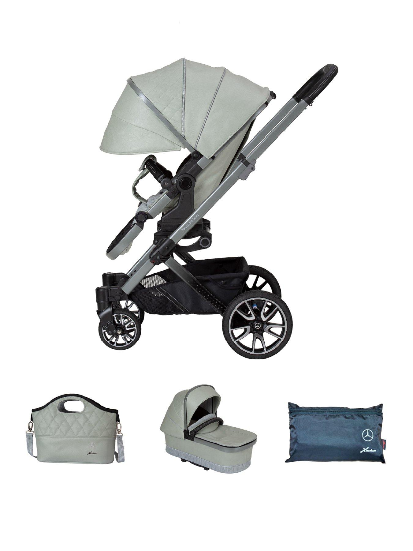Mercedes Avantgarde GTX Pushchair, Carrycot & Changing Bag Bag - Sage Grey
