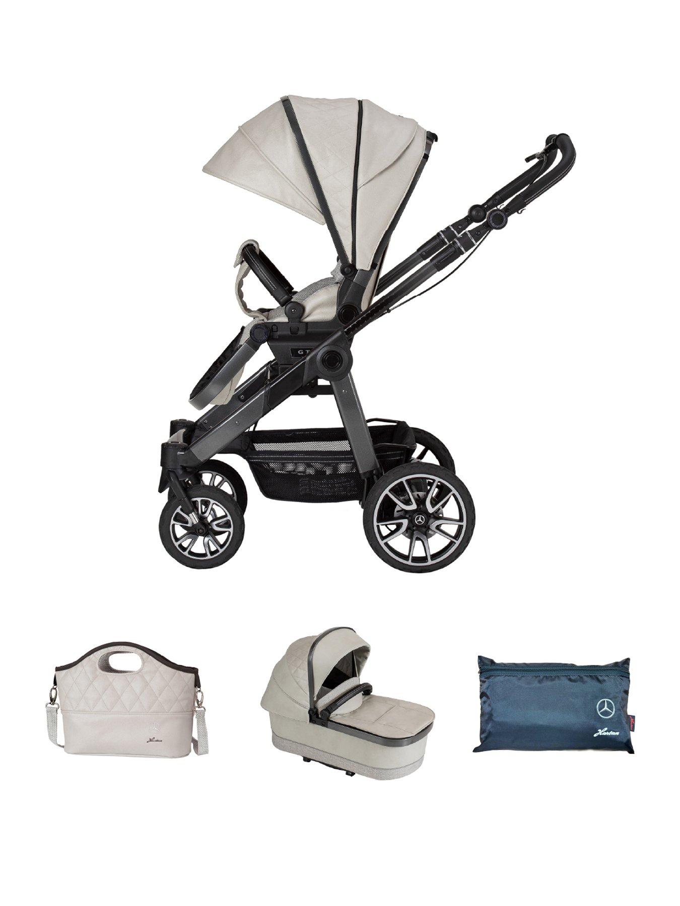 Mercedes All-Terrain GTR Pushchair, Carrycot & Changing Bag Bag - Moonstone