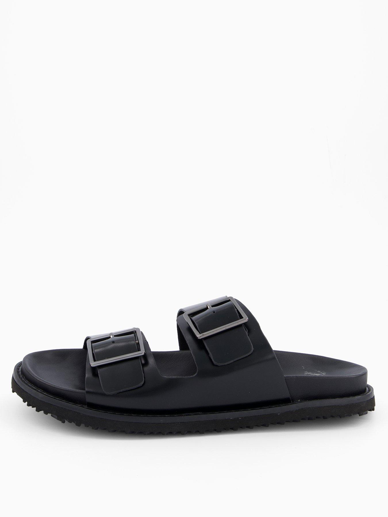 Image 2 of 6 of Jack & Jones Moralli Leather Sandal - Black