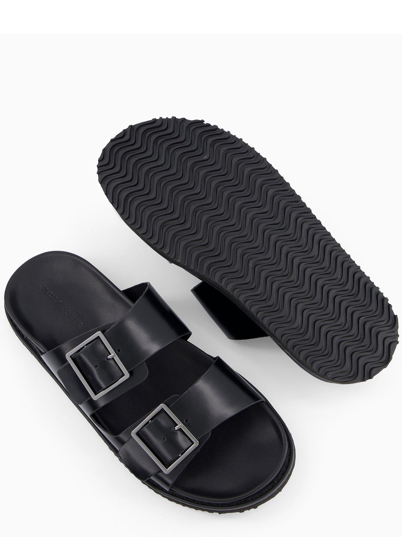 Image 4 of 6 of Jack & Jones Moralli Leather Sandal - Black