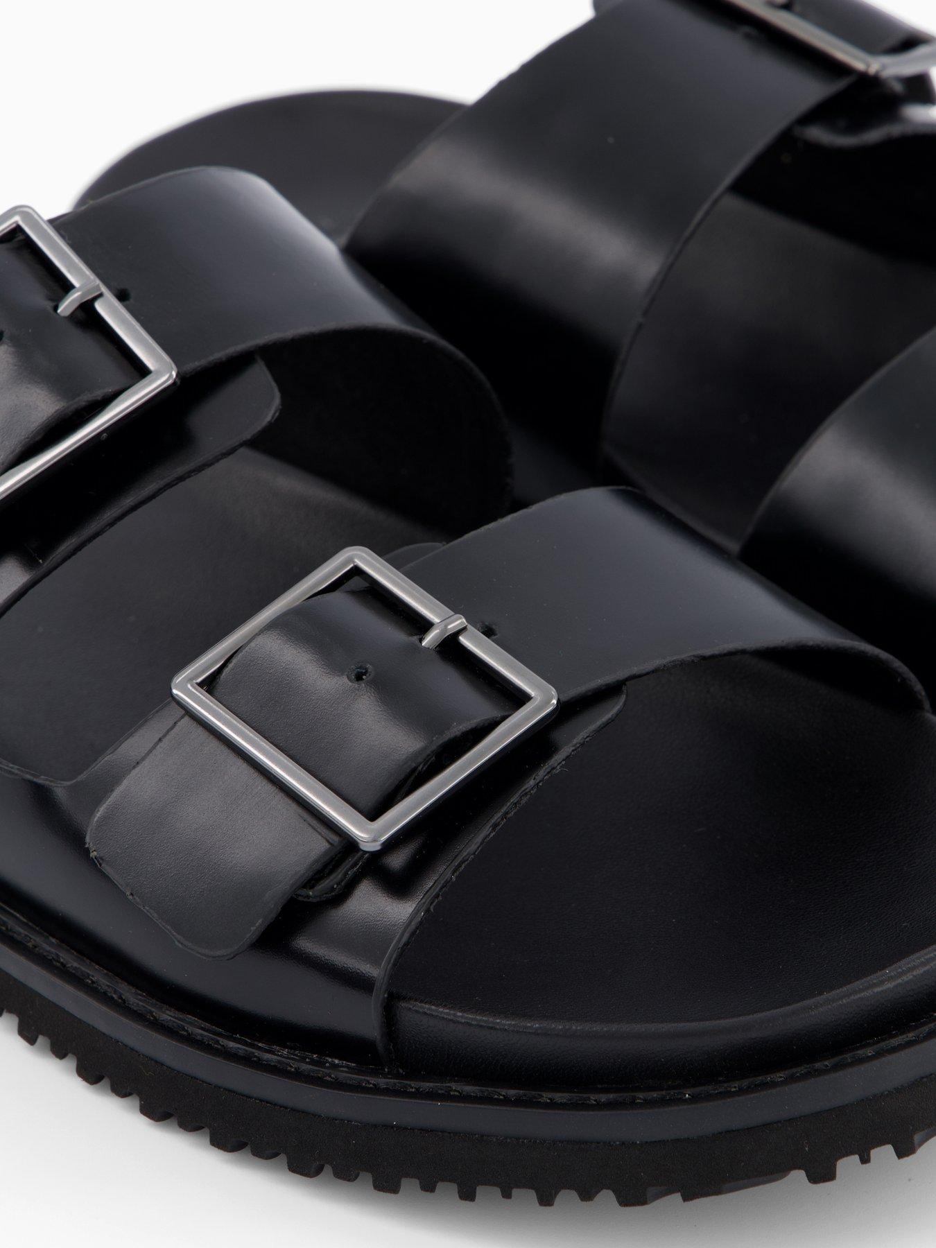 Image 5 of 6 of Jack & Jones Moralli Leather Sandal - Black
