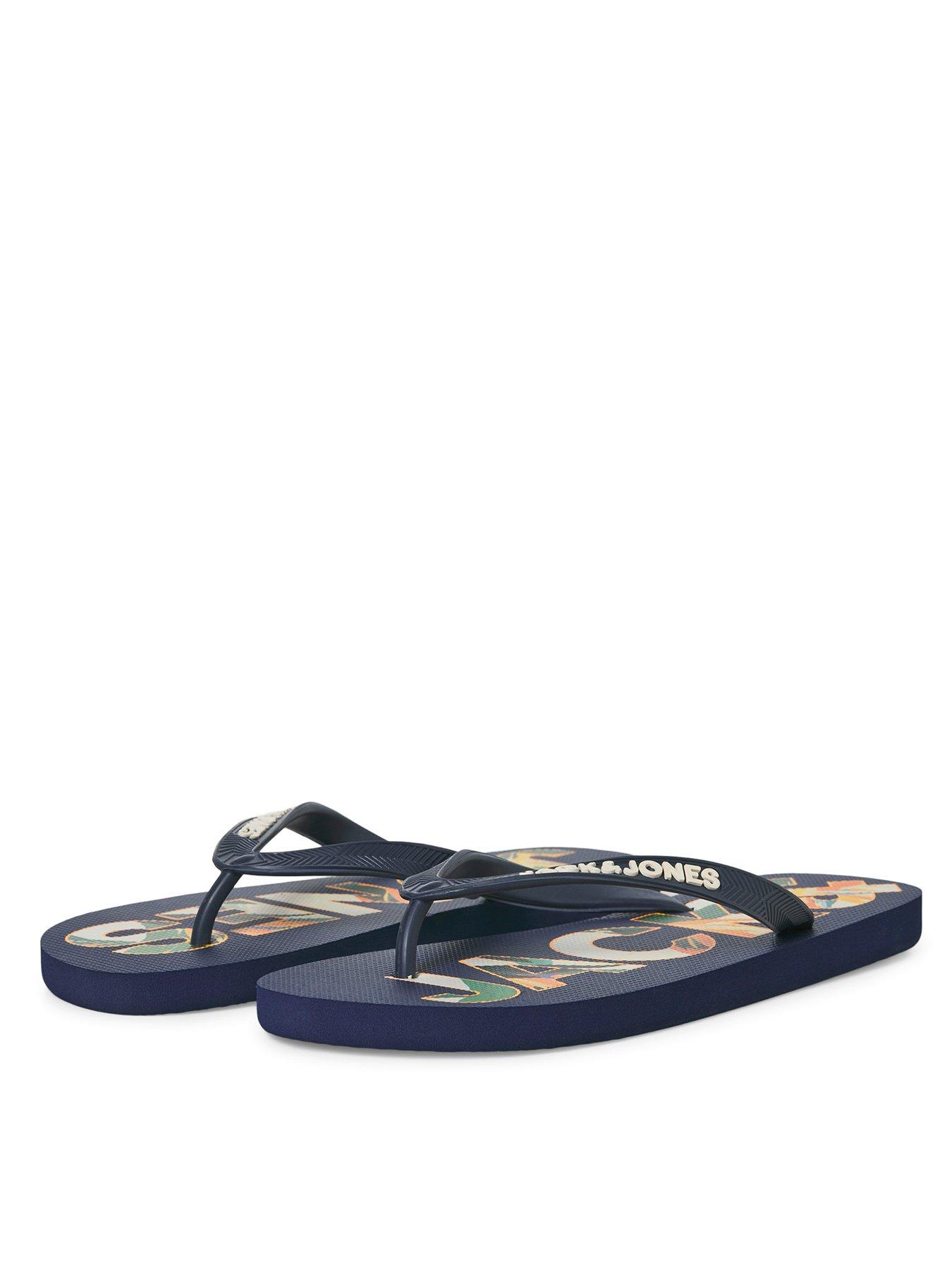jack-jones-palm-print-logo-flip-flops-navystillFront