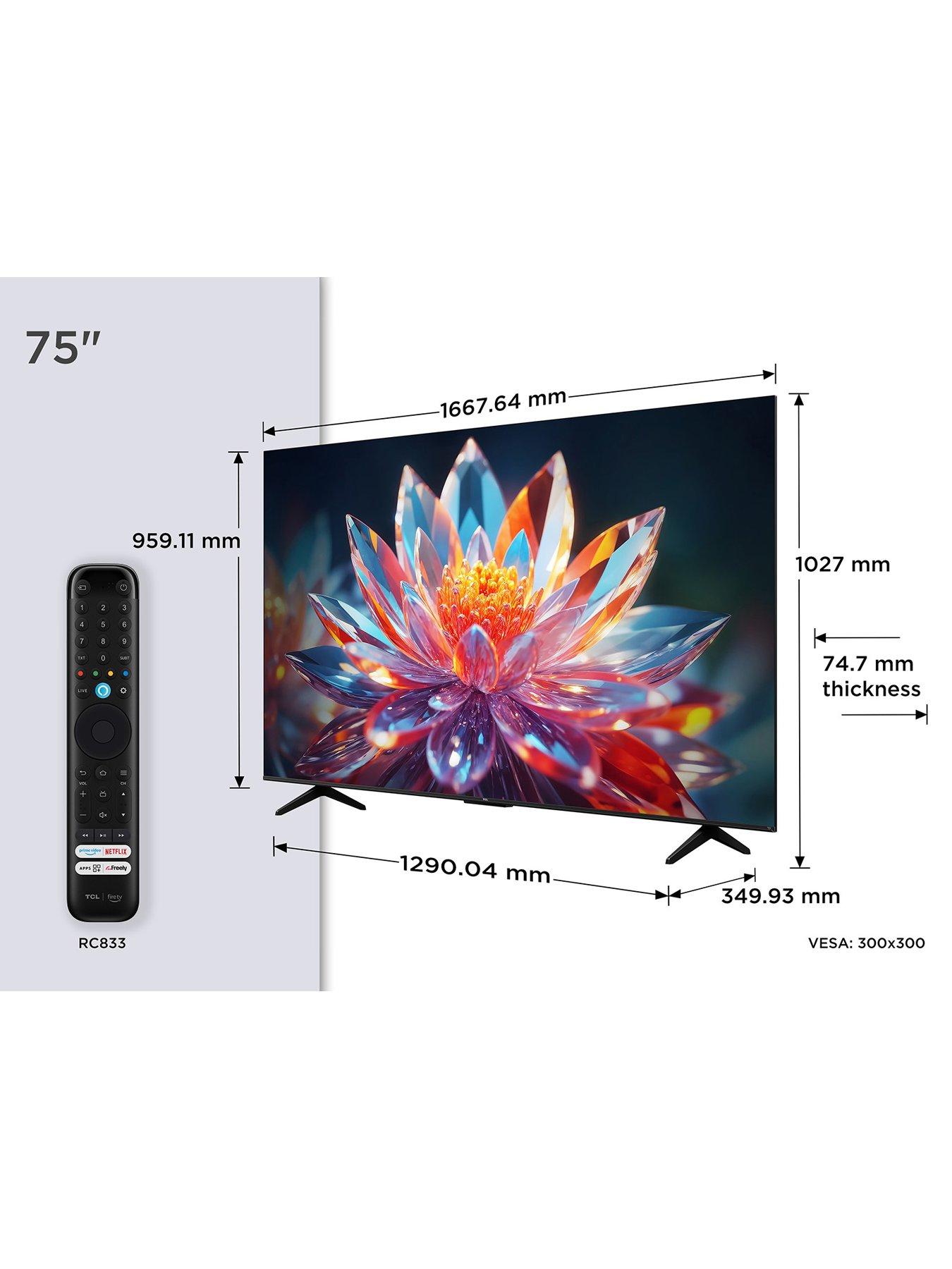 Image 2 of 7 of TCL 75T6C-UK, 4K QLED Fire Freely
