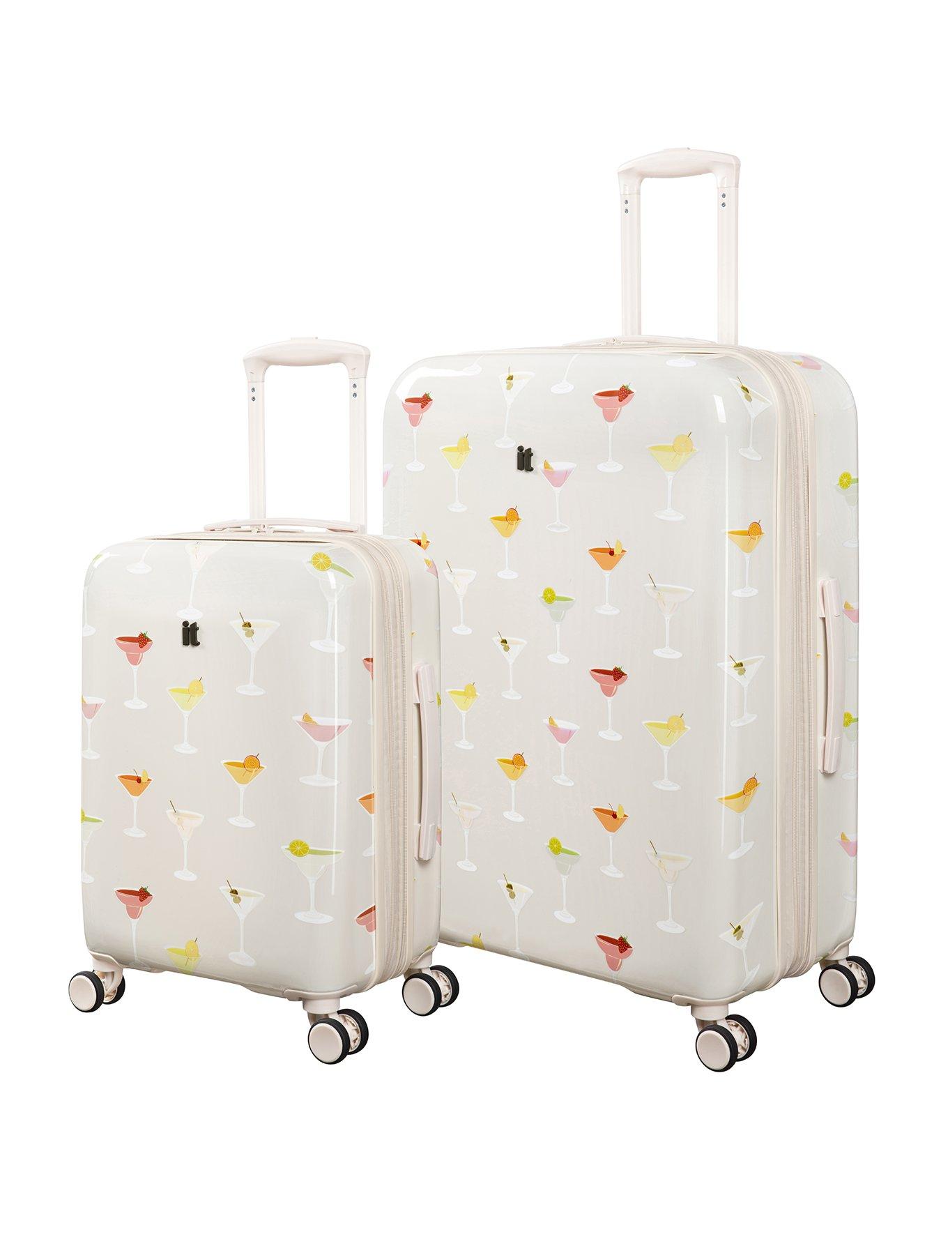 it Luggage Martini Sparkles Cocktail Print Hardshell 2pc Suitcase Set