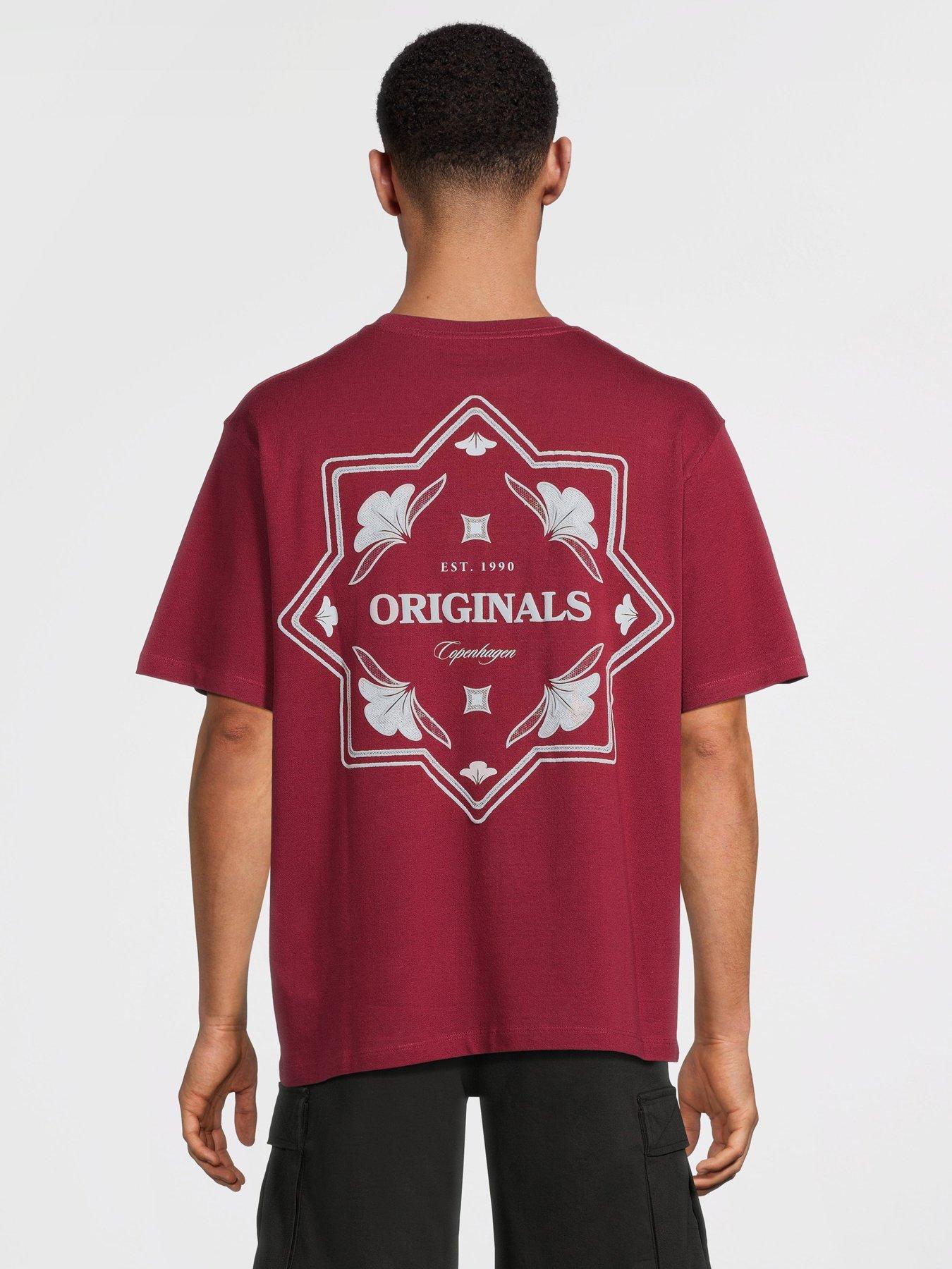Jack & Jones Dia Back Graphic T-Shirt - Dark Red