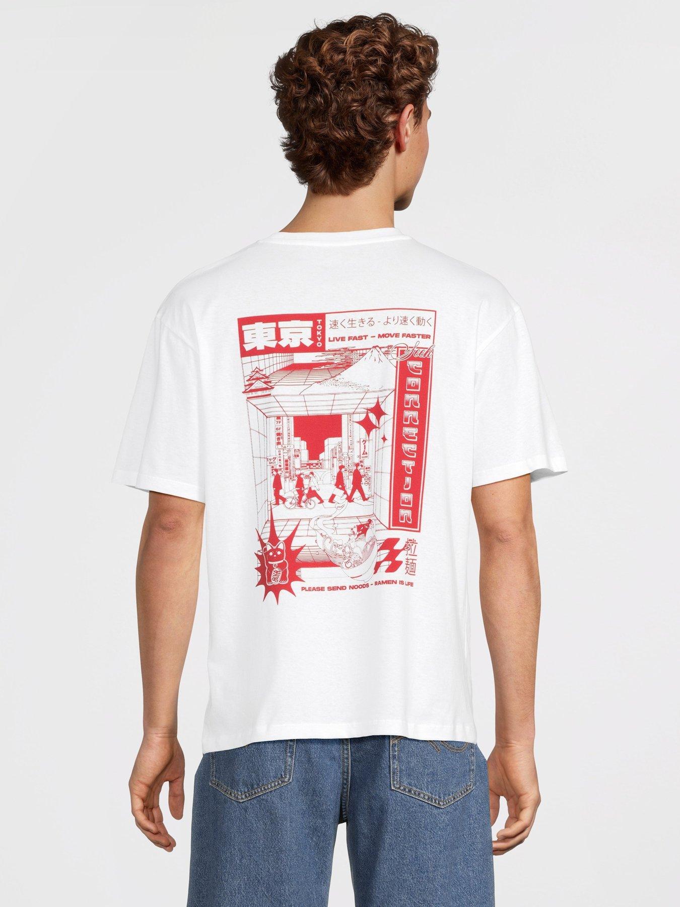 Jack & Jones Rush Back Graphic T-Shirt - White