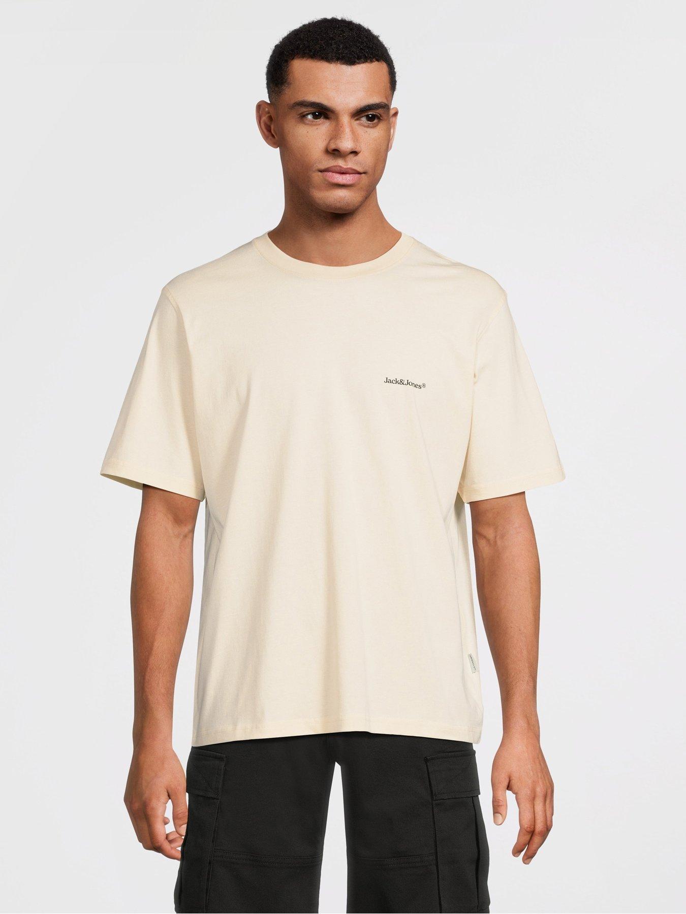 Image of Jack & Jones Split Back Graphic T-Shirt - White