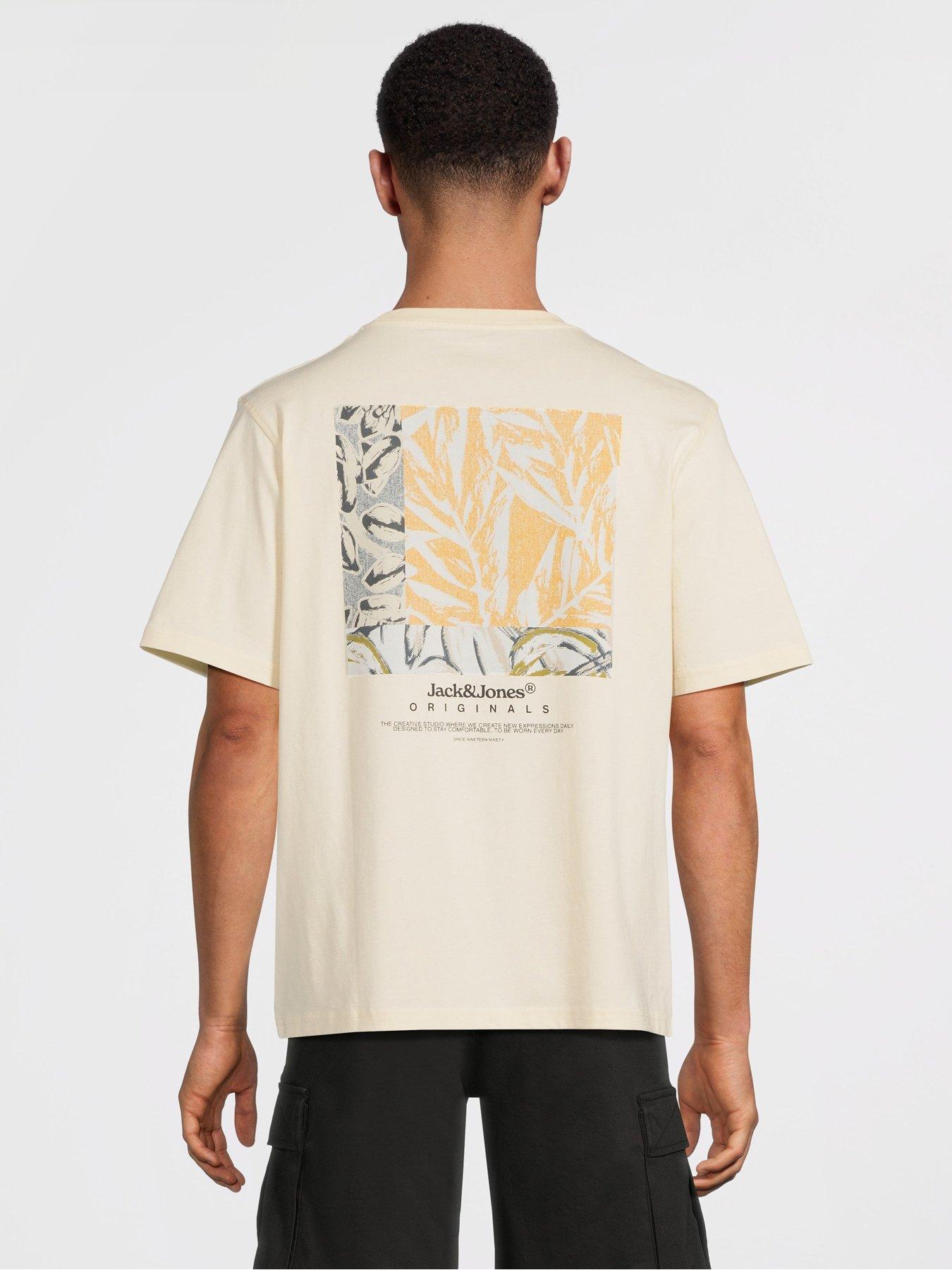 Jack & Jones Split Back Graphic T-Shirt - White