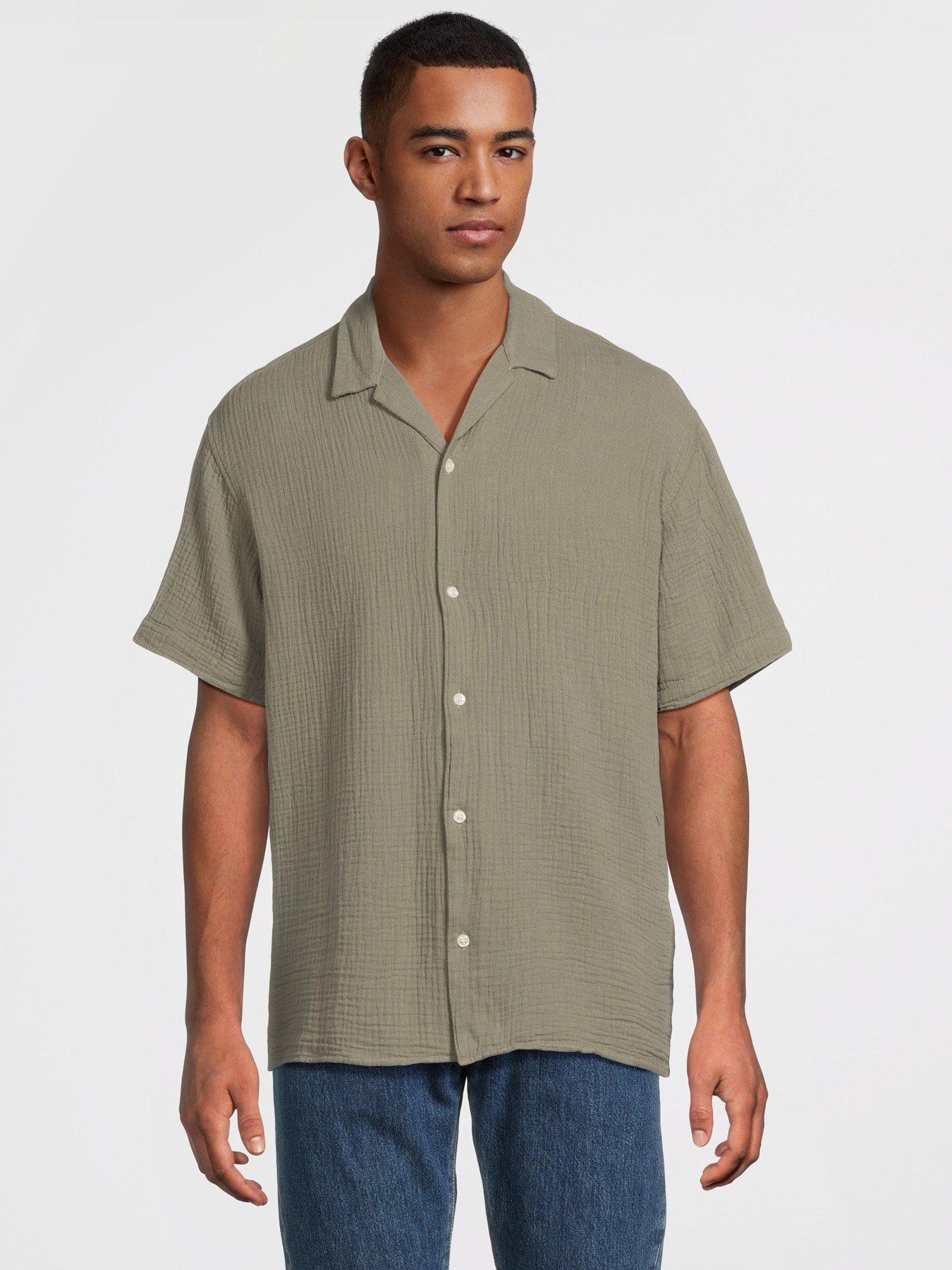Image 1 of 5 of Jack & Jones Easter Patras Short Sleeve Resort Shirt - Khaki