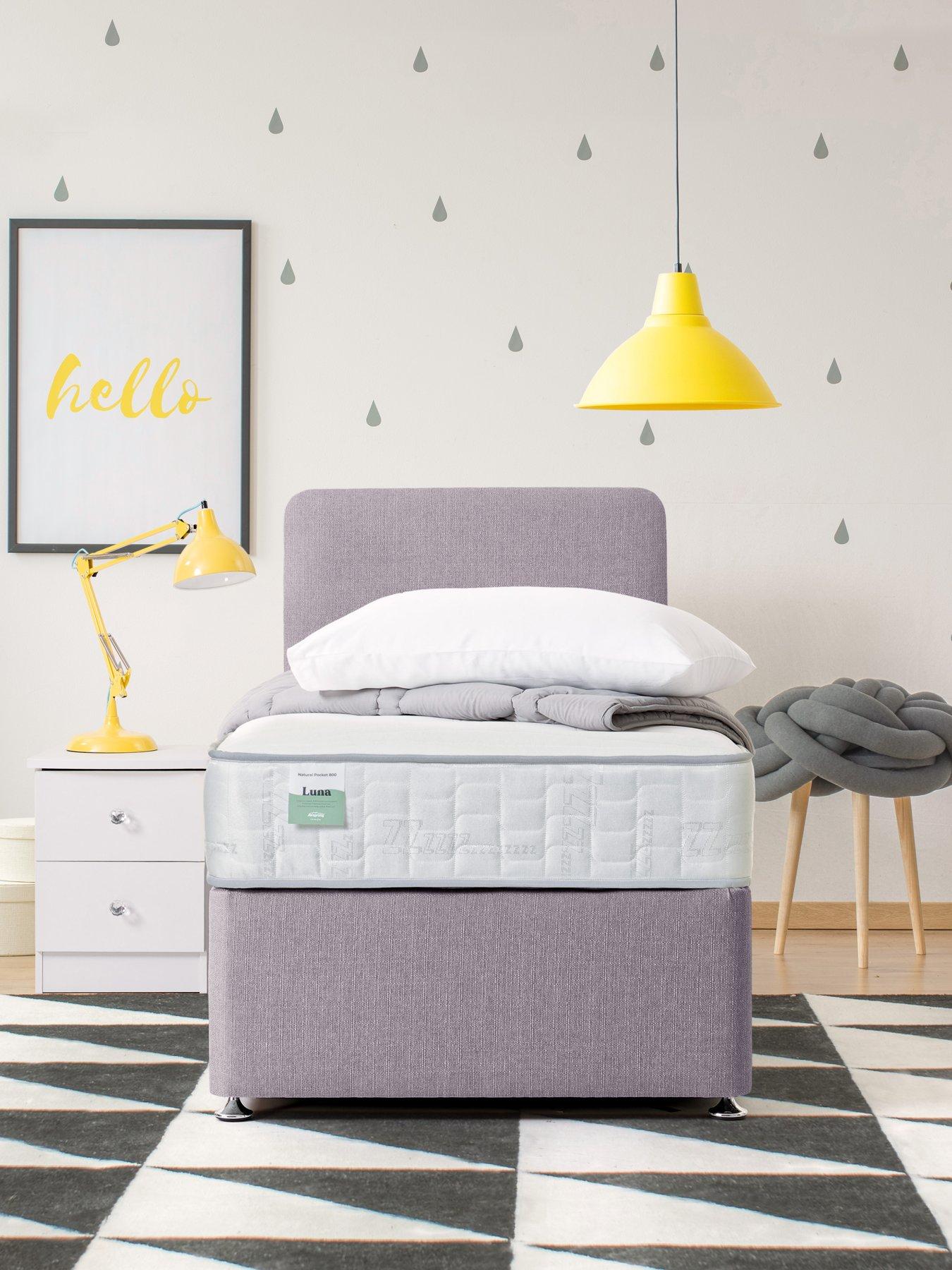 undefined Luna 800 Pocket Divan with Storage Options - Headboard Included