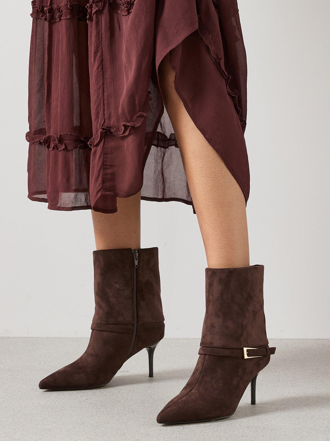 Image 1 of 7 of The Very Collection Pointed Ankle Boot - Brown