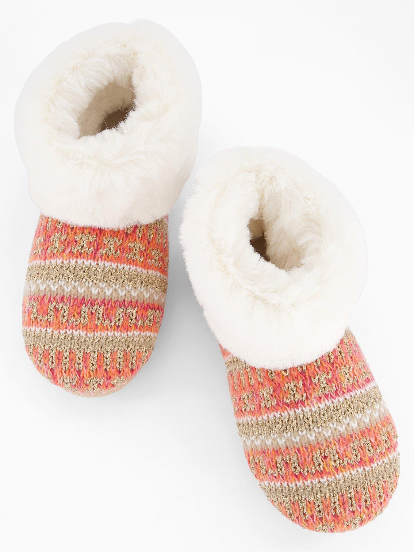 Image 3 of 6 of The Very Collection Knitted Boot Slipper - Multi