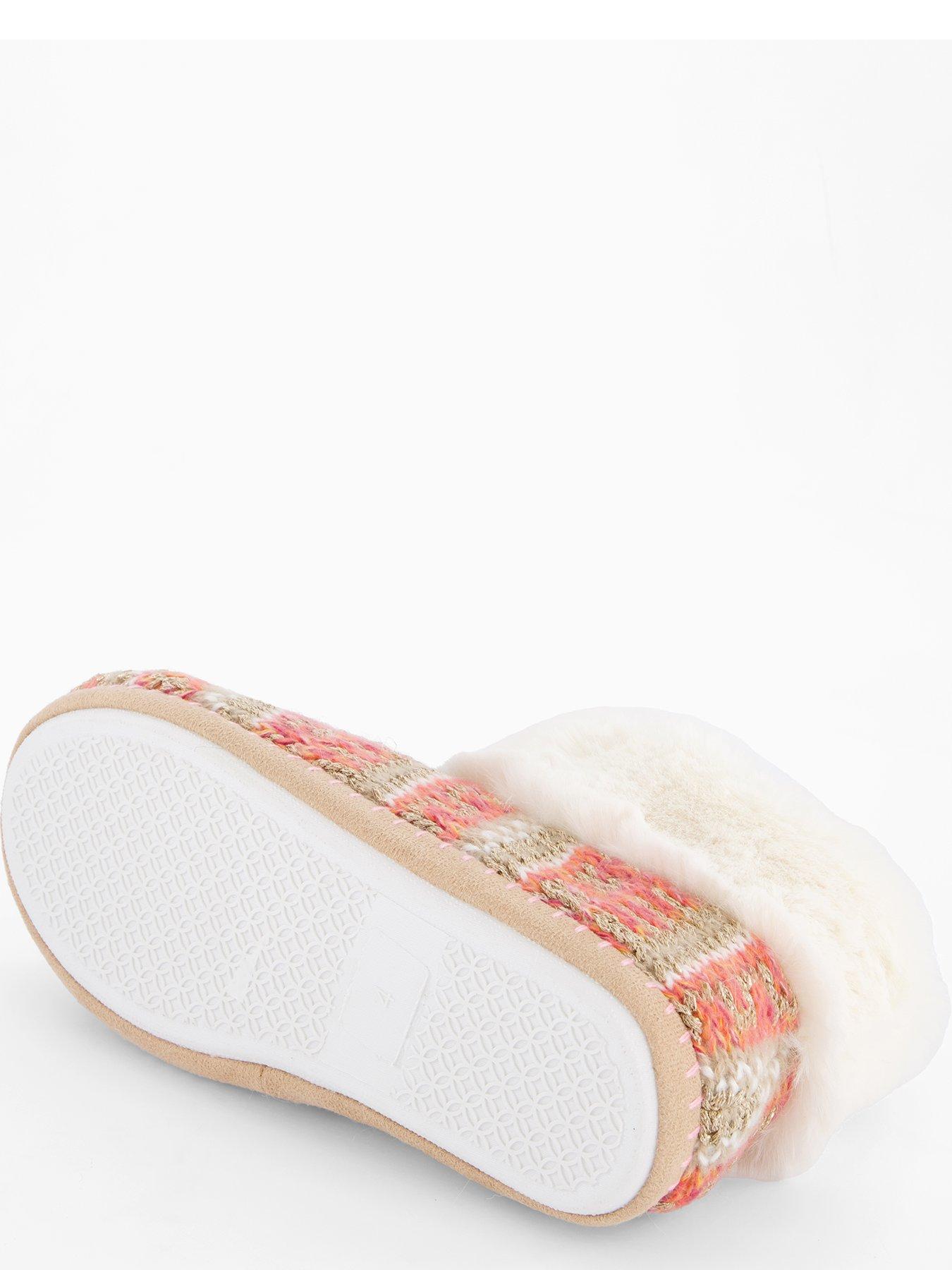 Image 4 of 6 of The Very Collection Knitted Boot Slipper - Multi