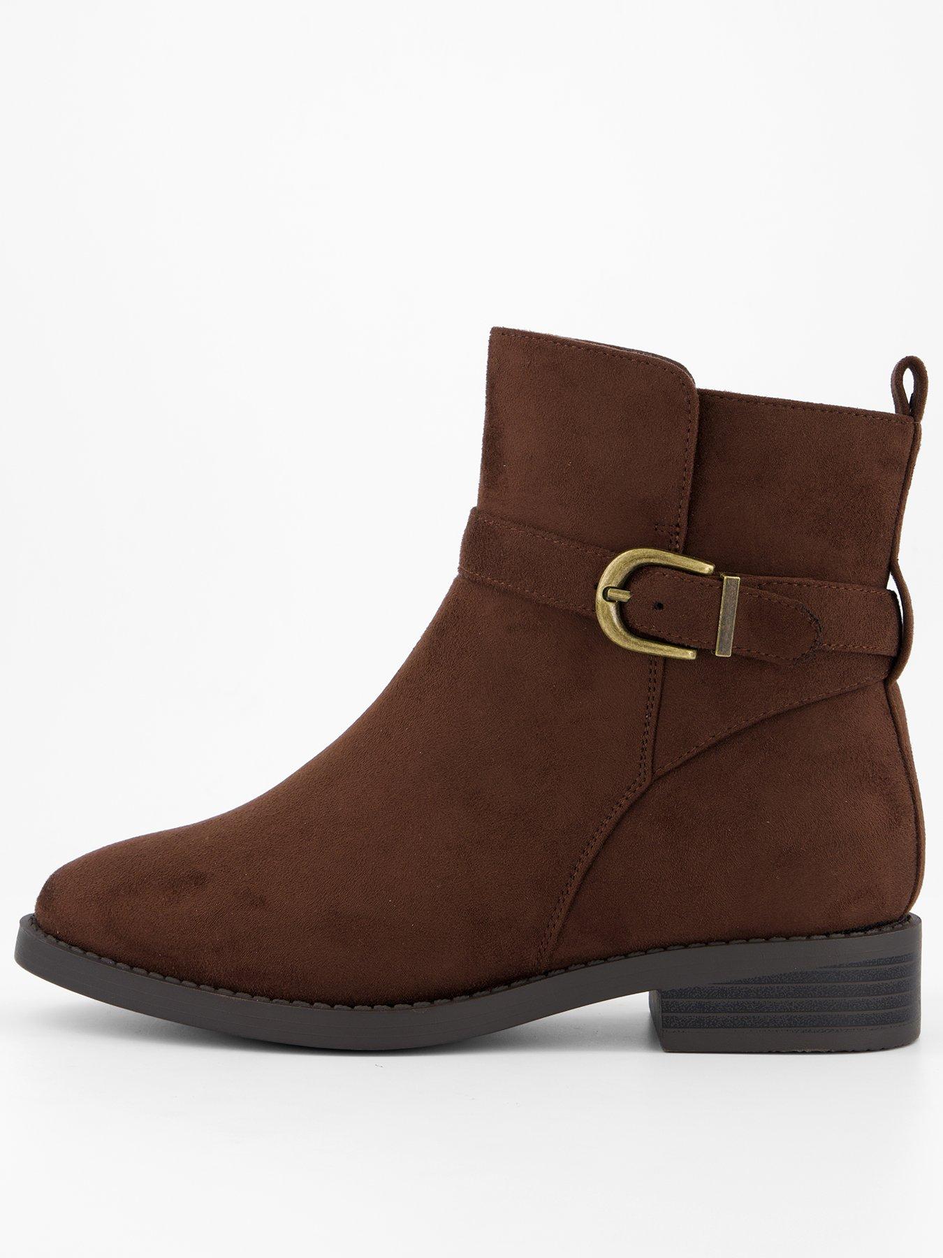 the-very-collection-extra-wide-chocolate-ankle-boots-brown
