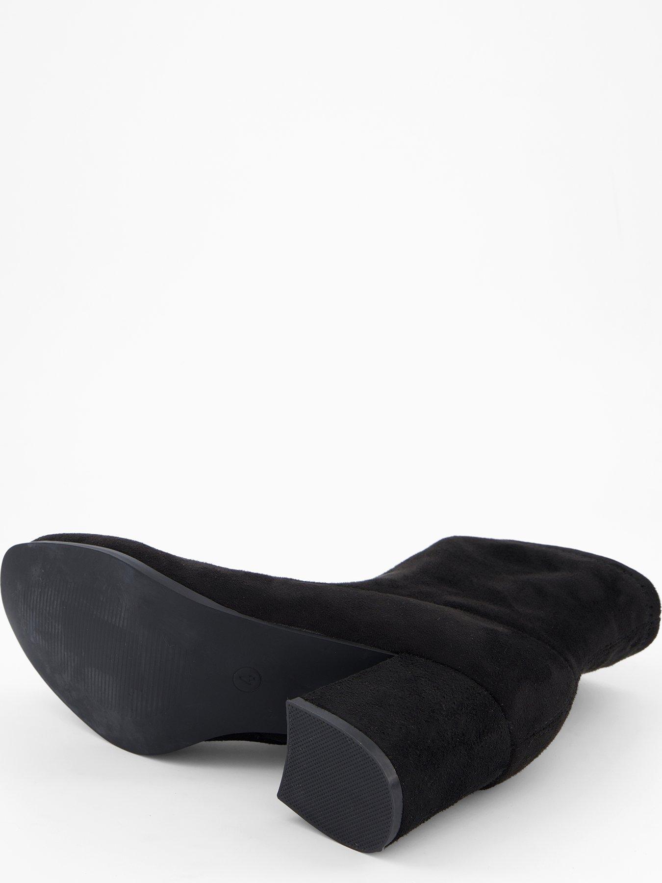 Image 4 of 6 of The Very Collection Wide Fit Ankle Sock Boot - Black