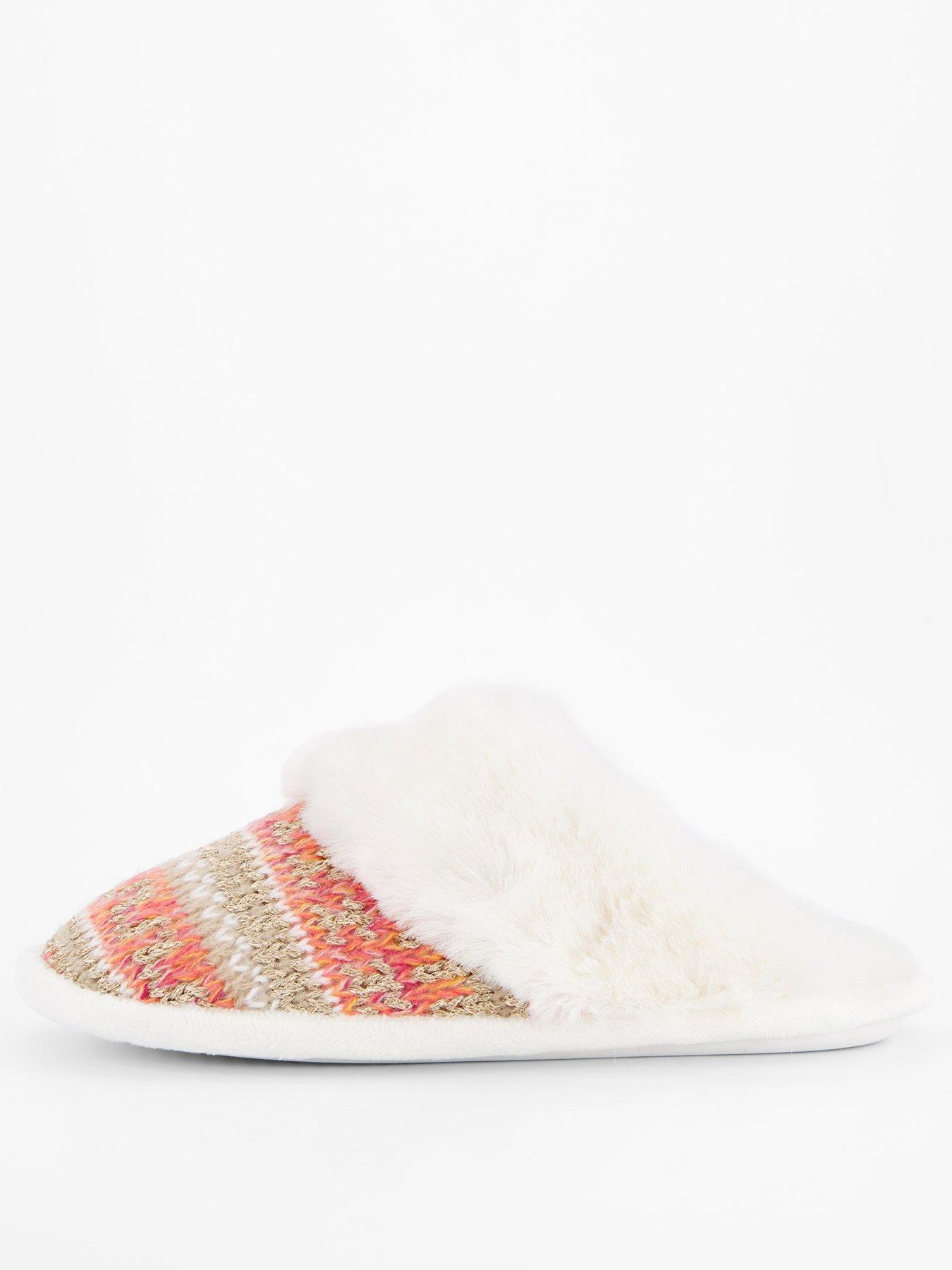 The Very Collection Knitted Mule Slipper - Multi