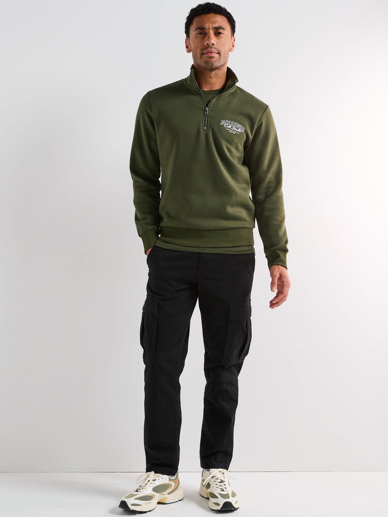 Image 3 of 6 of Jack & Jones Makato 1/2 Zip Sweat - Khaki