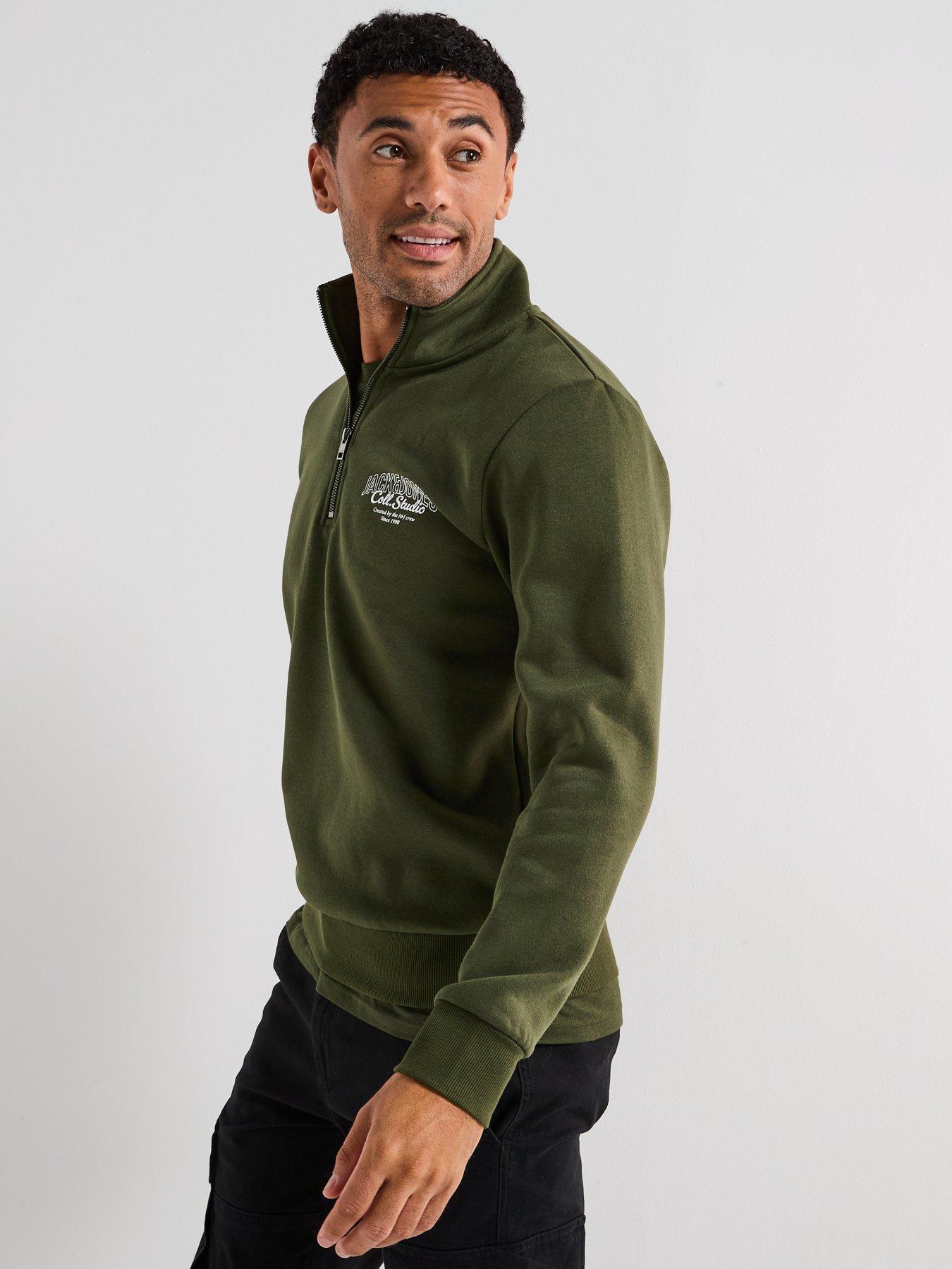 Image 5 of 6 of Jack & Jones Makato 1/2 Zip Sweat - Khaki