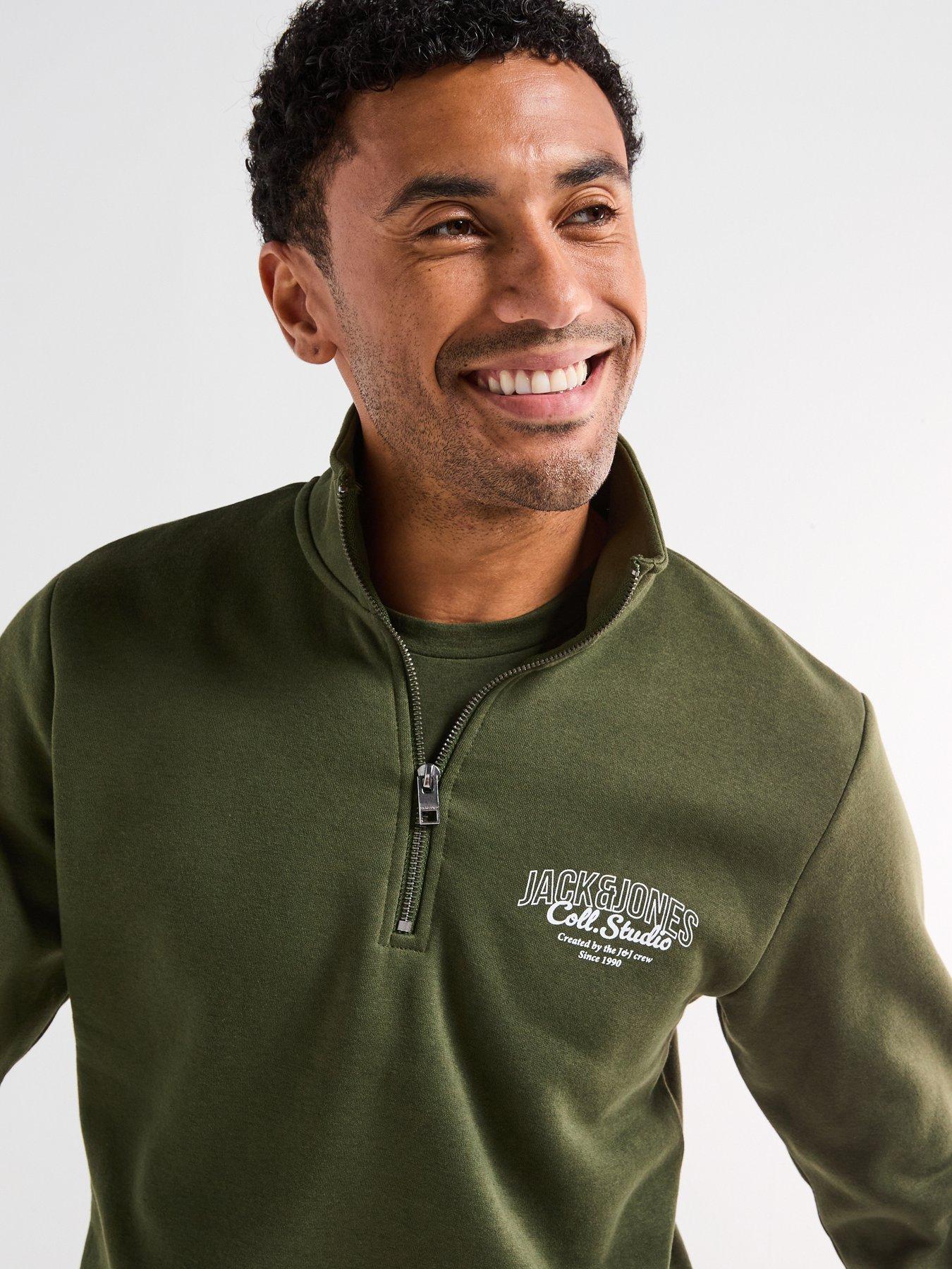 Image 6 of 6 of Jack & Jones Makato 1/2 Zip Sweat - Khaki