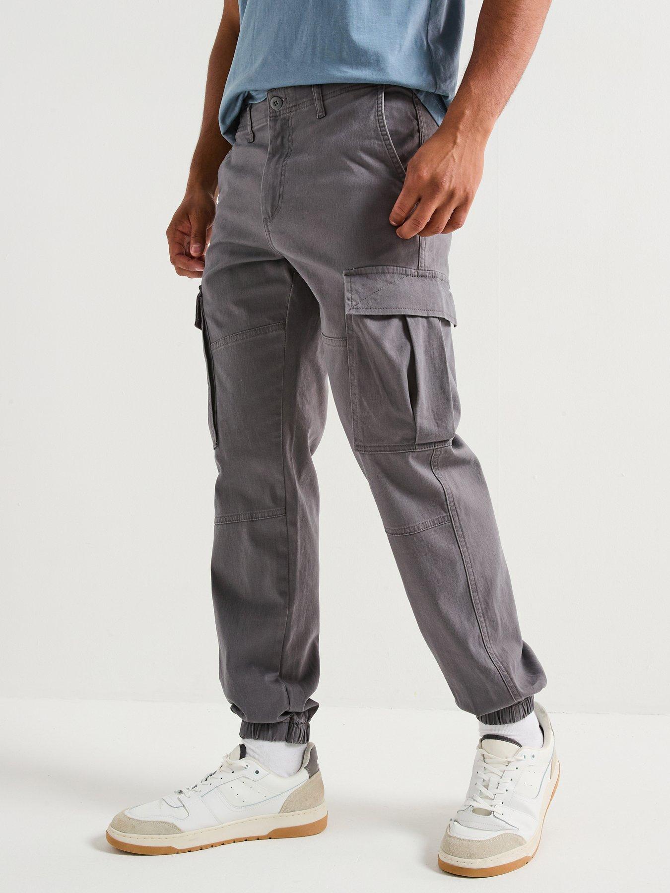 Jack & Jones Kane Jonnie Cuffed Cargo Pants - Dark Grey