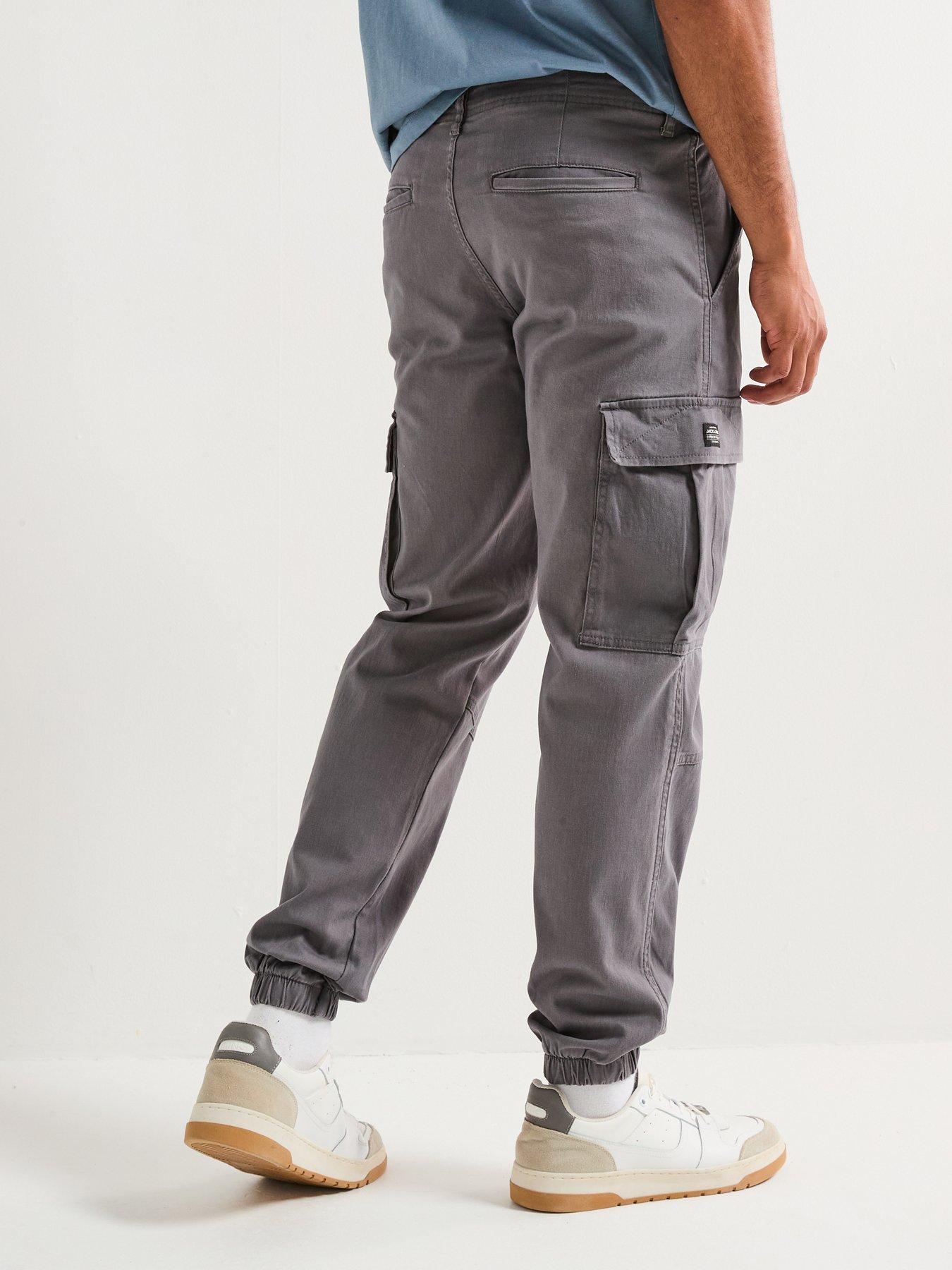 Image 2 of 5 of Jack & Jones Kane Jonnie Cuffed Cargo Pants - Dark Grey