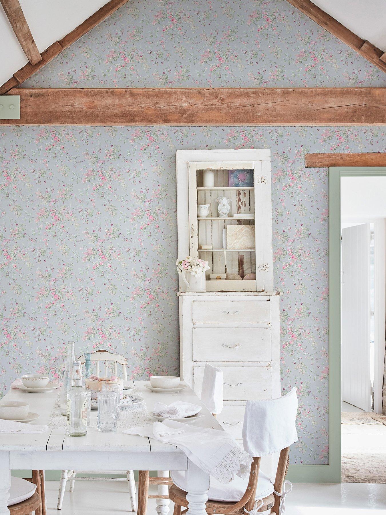 Image 1 of 4 of Shabby Chic by Rachel Ashwell Rachel Ashwell&reg;&nbsp;Chelsea Wallpaper - Blue