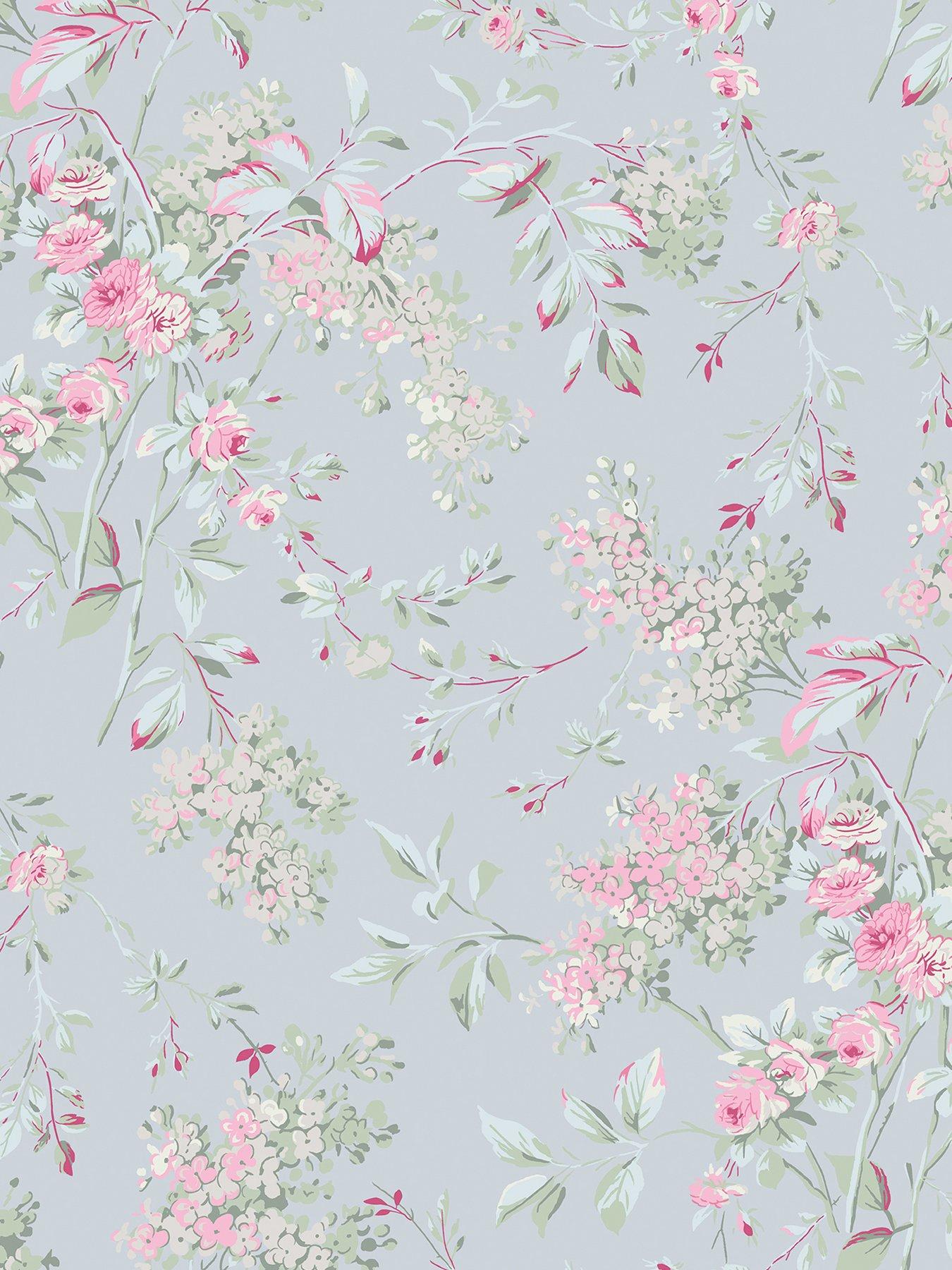 Image 2 of 4 of Shabby Chic by Rachel Ashwell Rachel Ashwell&reg;&nbsp;Chelsea Wallpaper - Blue