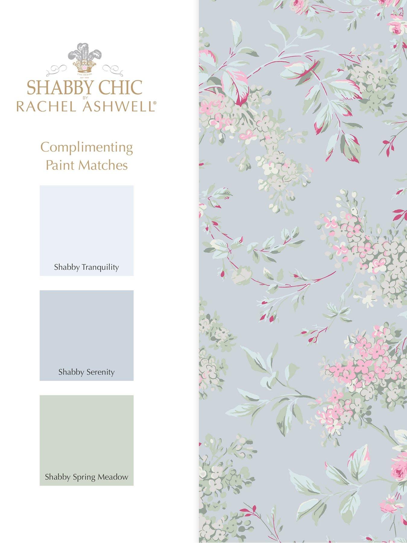Image 4 of 4 of Shabby Chic by Rachel Ashwell Rachel Ashwell&reg;&nbsp;Chelsea Wallpaper - Blue