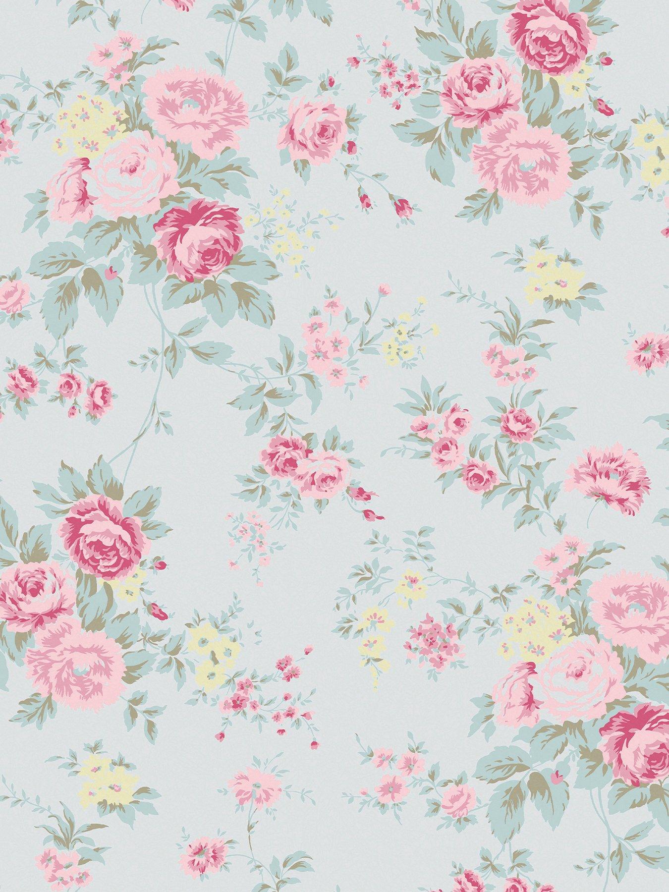 Image 2 of 4 of Shabby Chic by Rachel Ashwell Rachel Ashwell&reg; Wild Flower Wallpaper - Blue