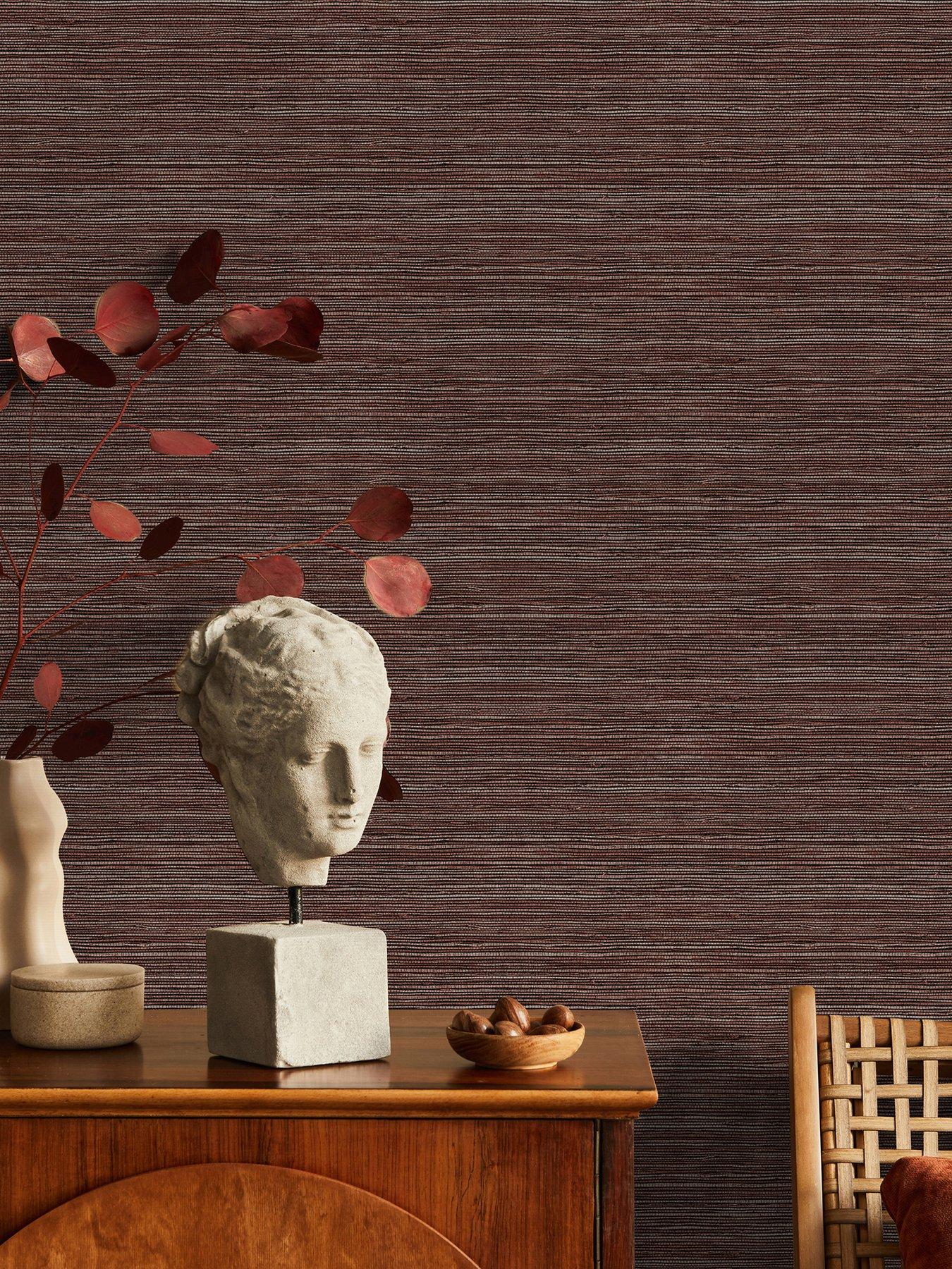 undefined Emperor Grasscloth Wallpaper - Terracotta