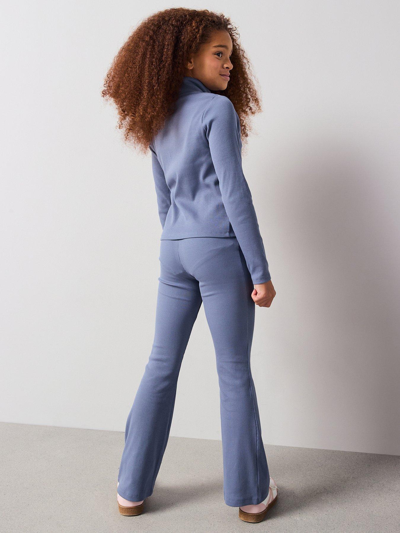 the-very-collection-girls-rib-zip-up-set-with-flare-leggings-bluestillFront