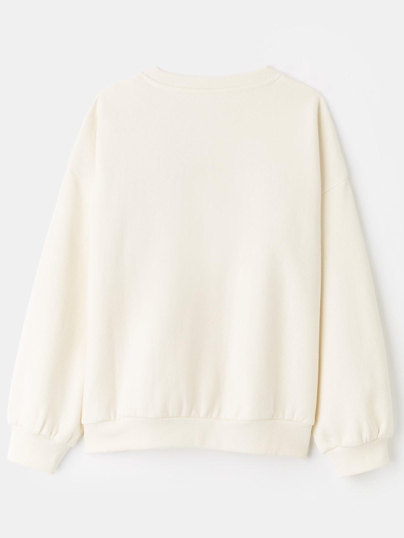 Image 2 of 4 of The Very Collection Girls Christmas Jumper - Cream