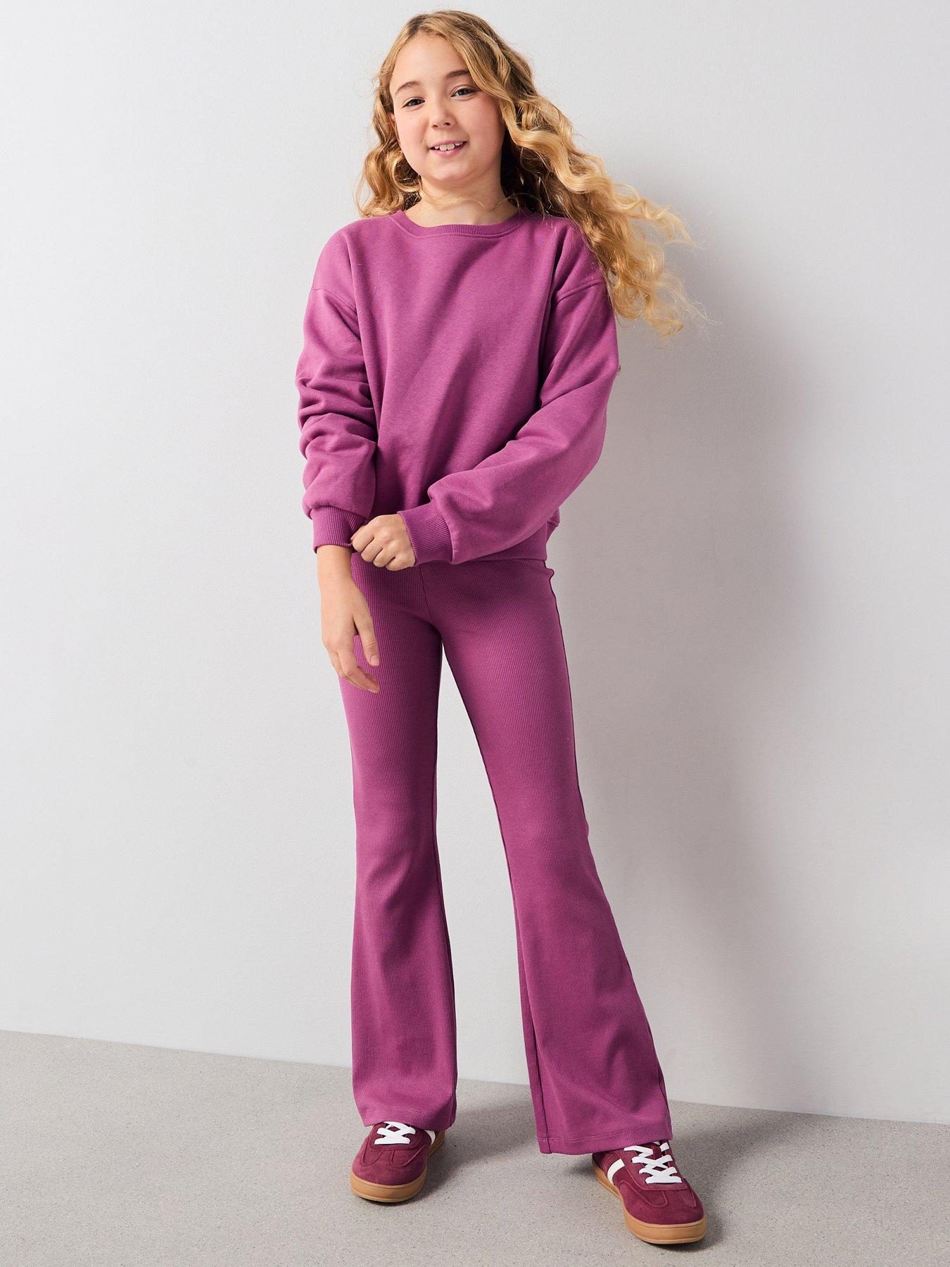 the-very-collection-girls-sweatshirt-with-flare-leggings-rose-pink