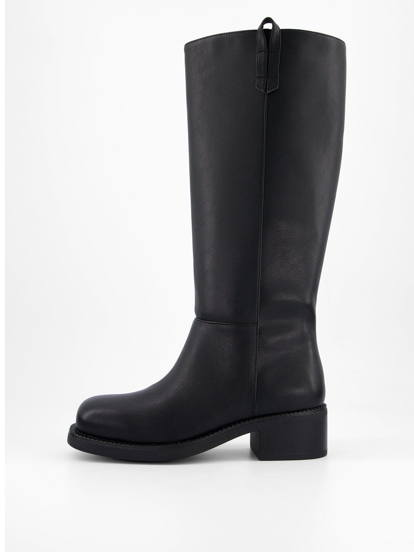 the-very-collection-wide-fit-knee-boot-pu-black