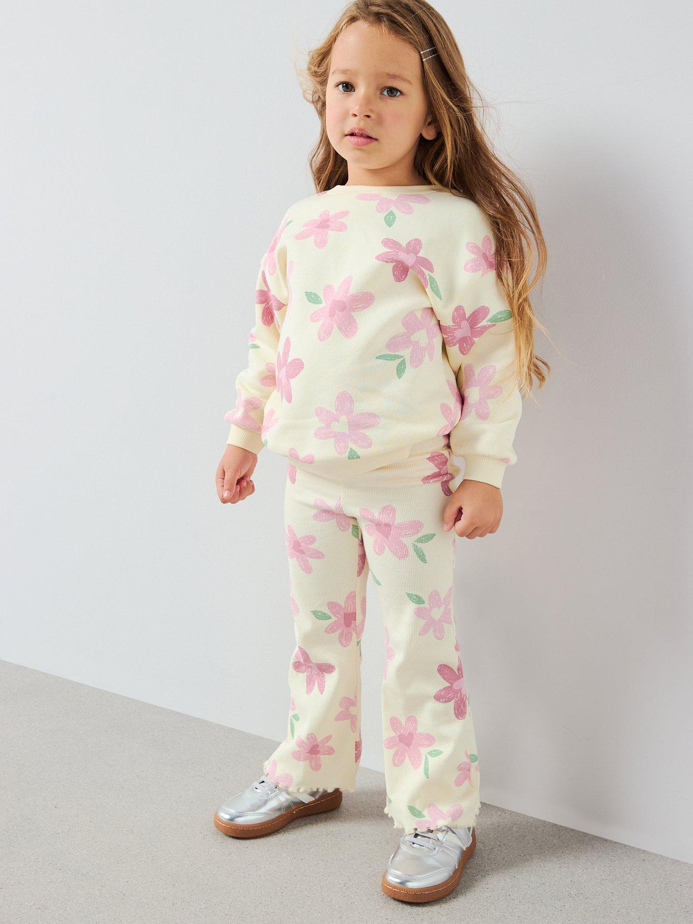 The Very Collection Girls Longline Sweatshirt And Flare Legging - Print