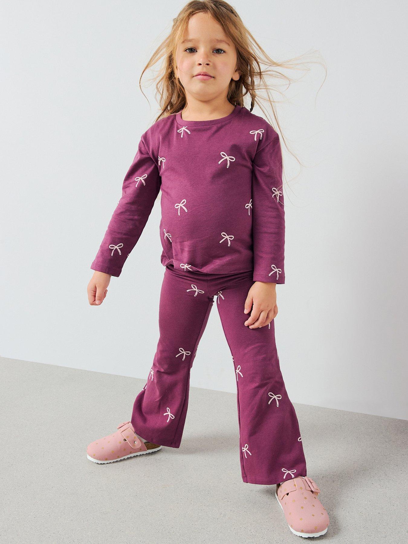 The Very Collection Girls Bow Jersey Top - Print