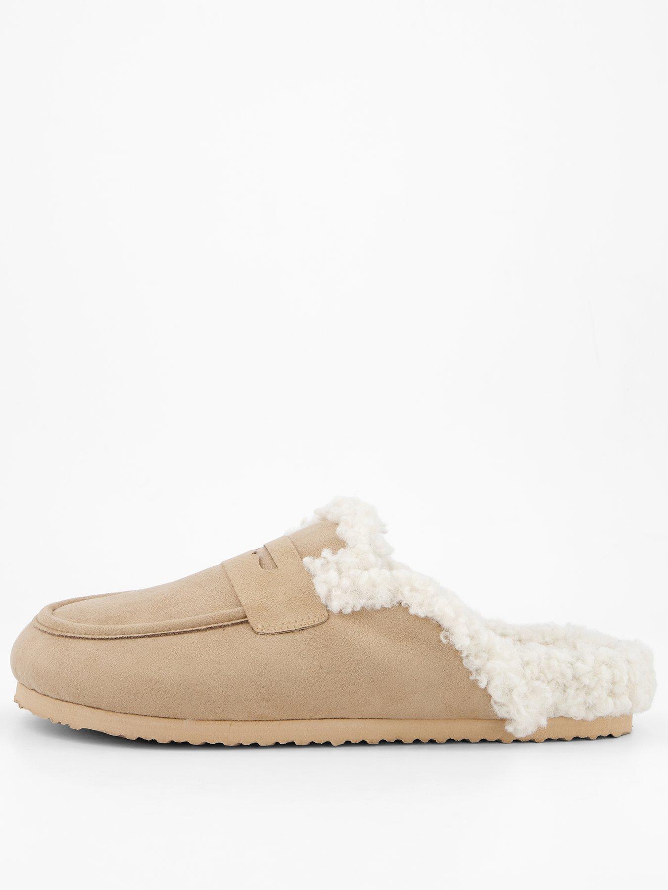 the-very-collection-faux-suede-mule-slipper-with-borg-lining-beige