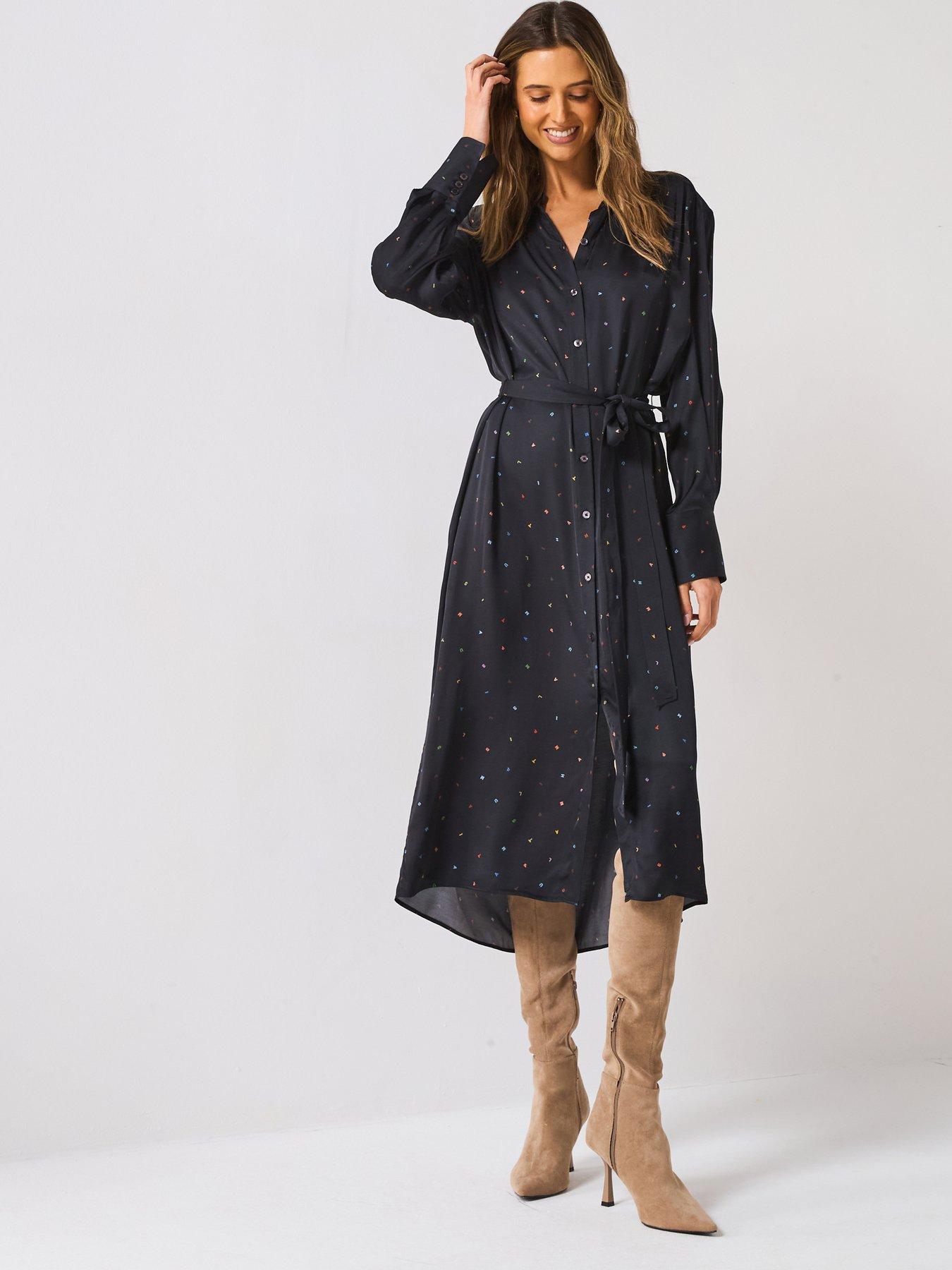 ps-paul-smith-all-over-logo-dress-black