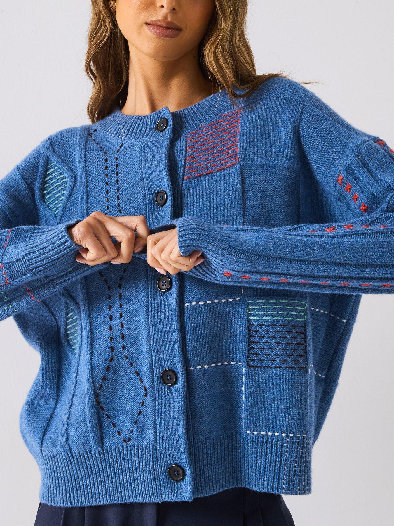 Image 4 of 4 of PS PAUL SMITH Knitted Button Through Cardigan - Blue