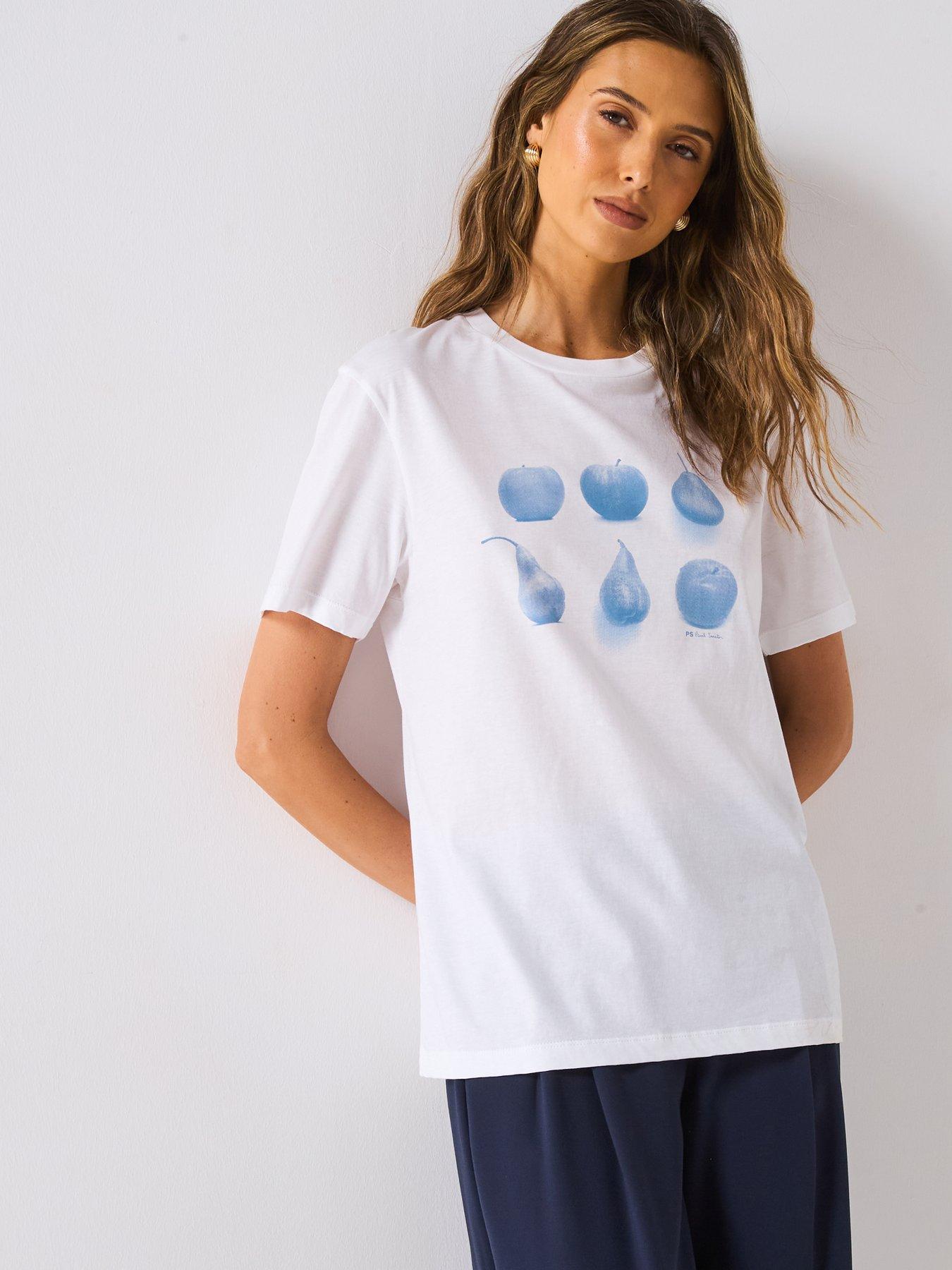 PS PAUL SMITH Pear Graphic Logo T-Shirt - White