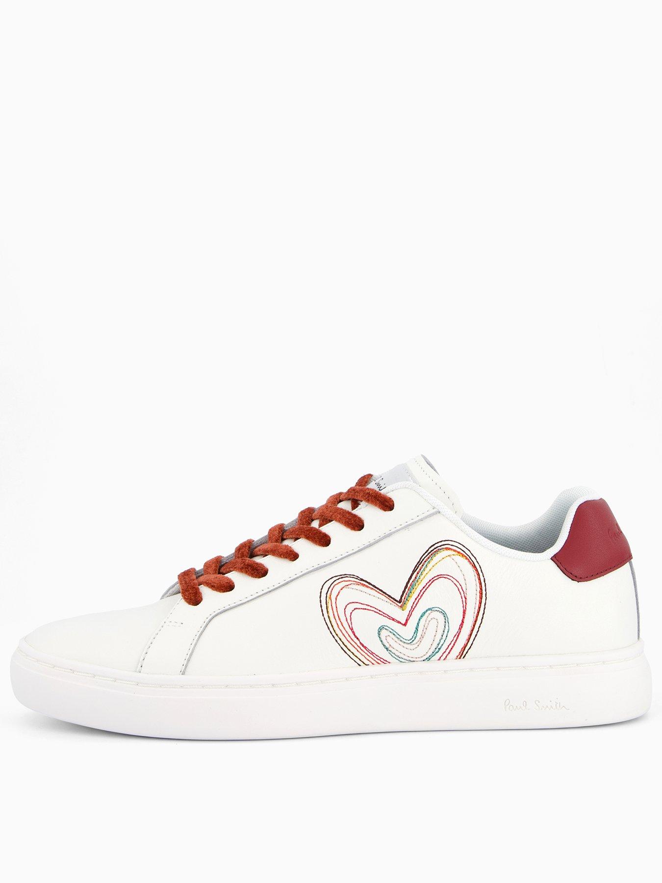 PS PAUL SMITH Womens Shoe Lapin Embroidered Heart - White