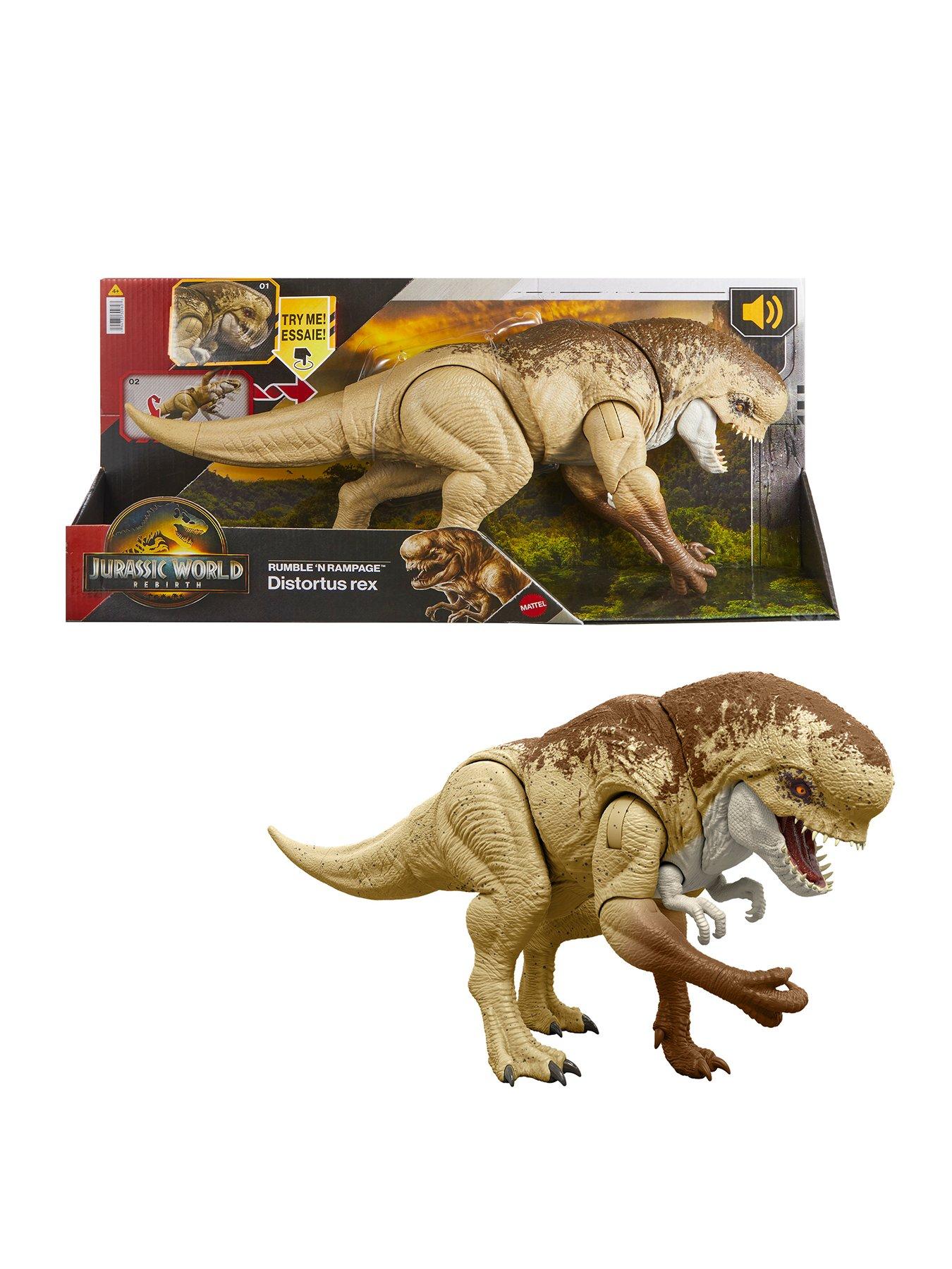 JURASSIC WORLD Jurassic World Rebirth Distortus Rex Rumble N Rampage Dinosaur 22cm High Action Figure