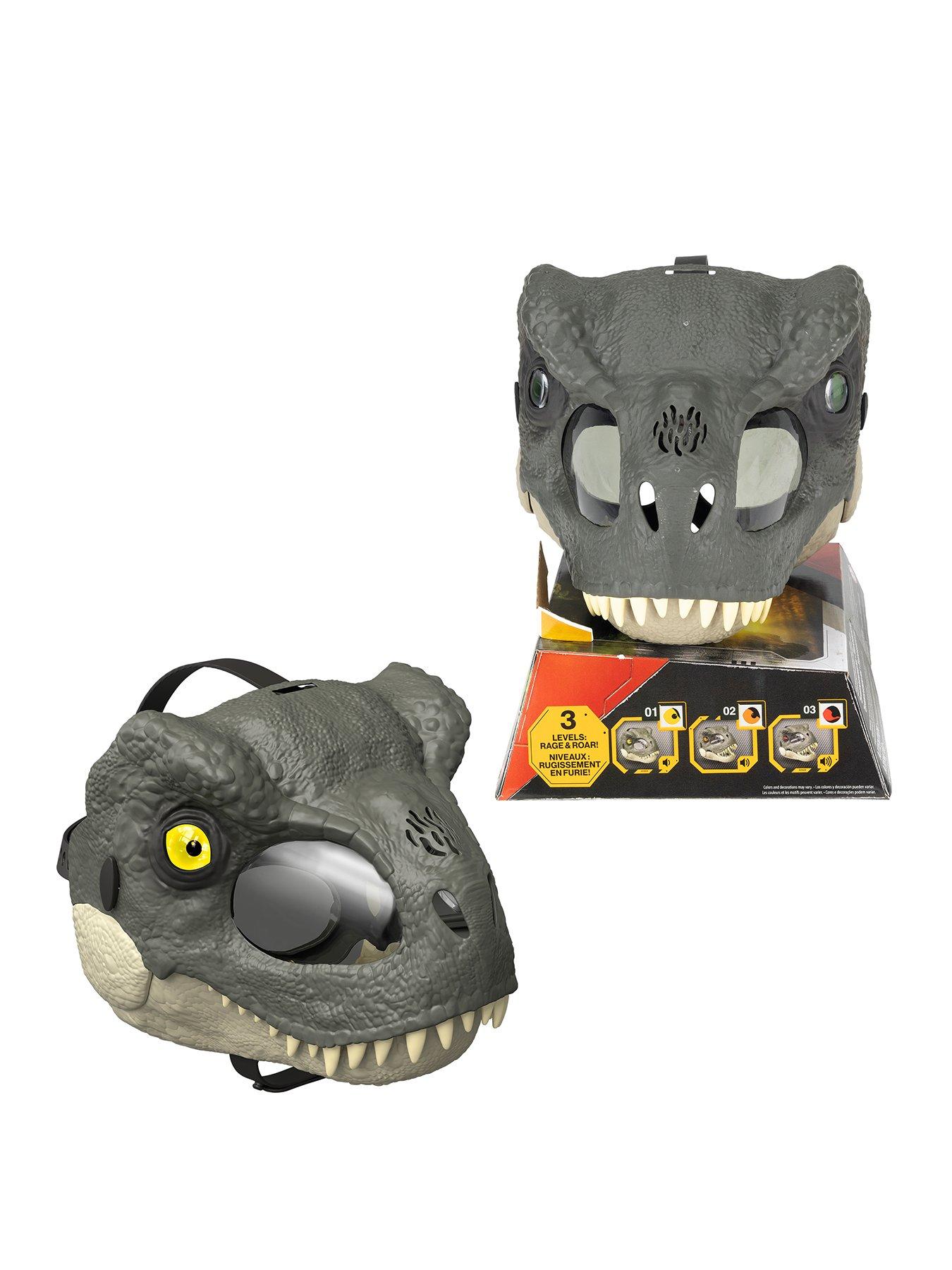 JURASSIC WORLD Rebirth T-Rex Rage N Roar Mask with LED Light Up Eyes Feature