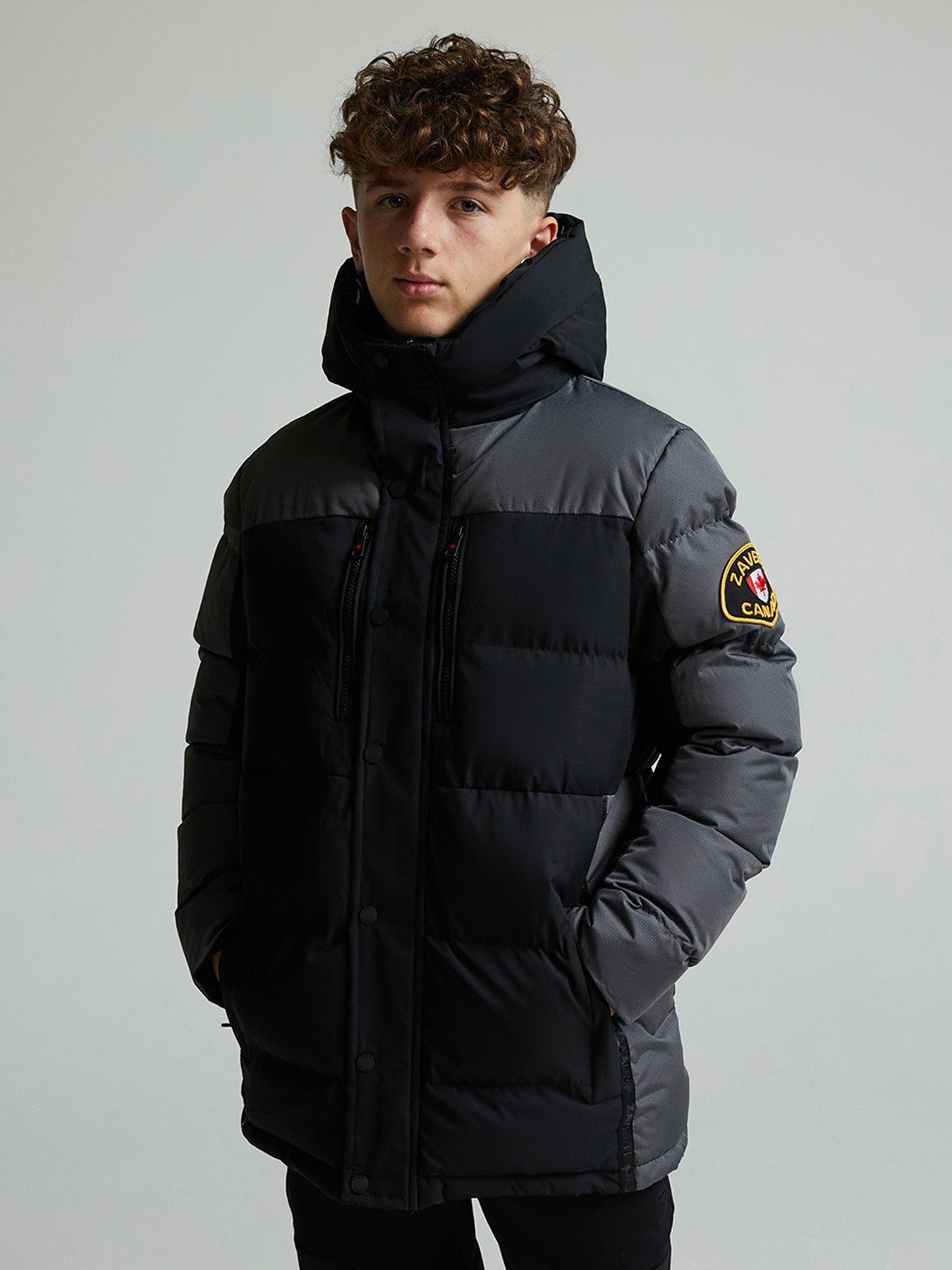 Zavetti Canada Junior Boys Raffino Colourblock Puffer Jacket - Black