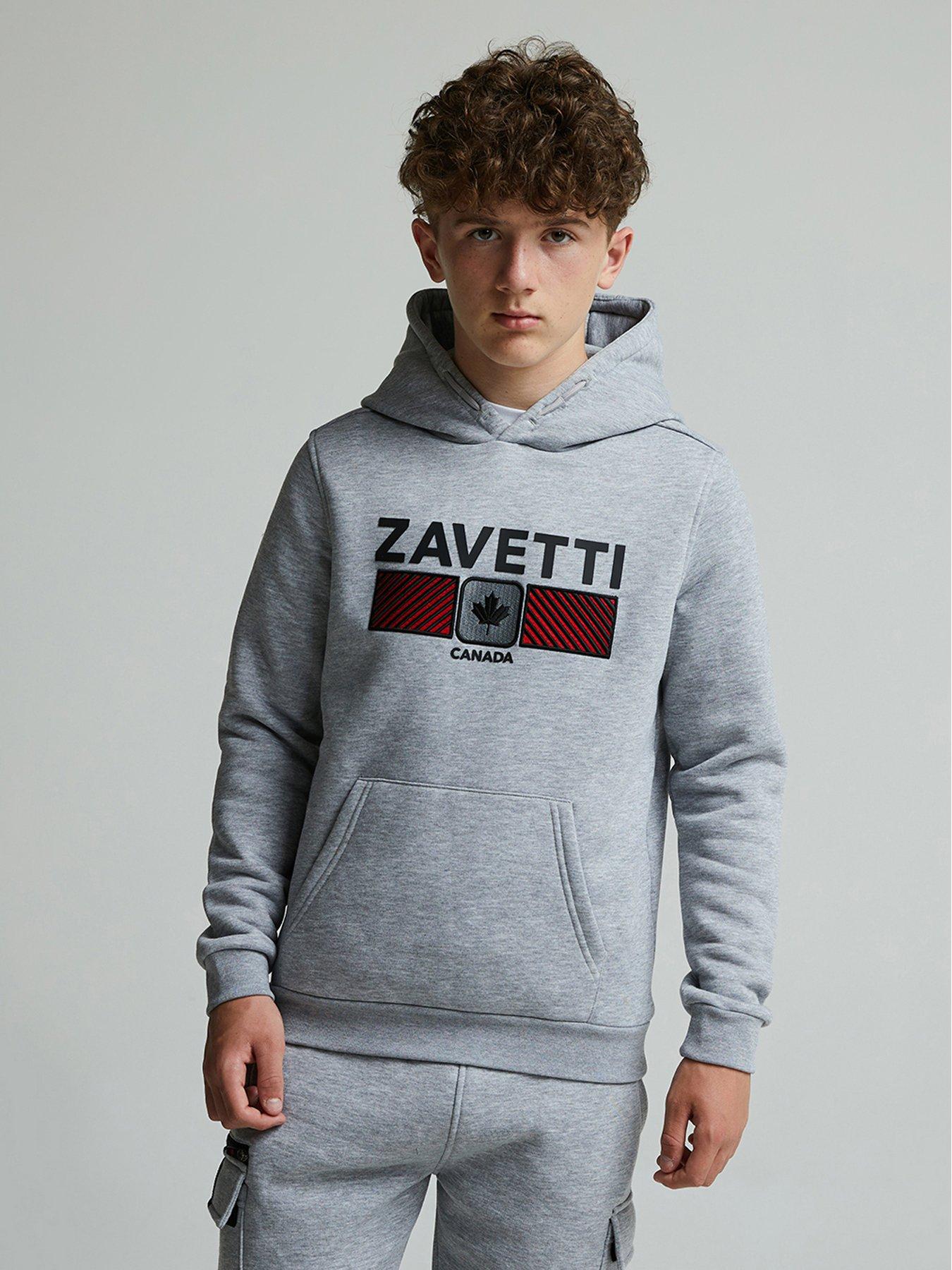 Image 1 of 5 of Zavetti Canada Junior Boys Ovello Chevron Hoodie - Grey
