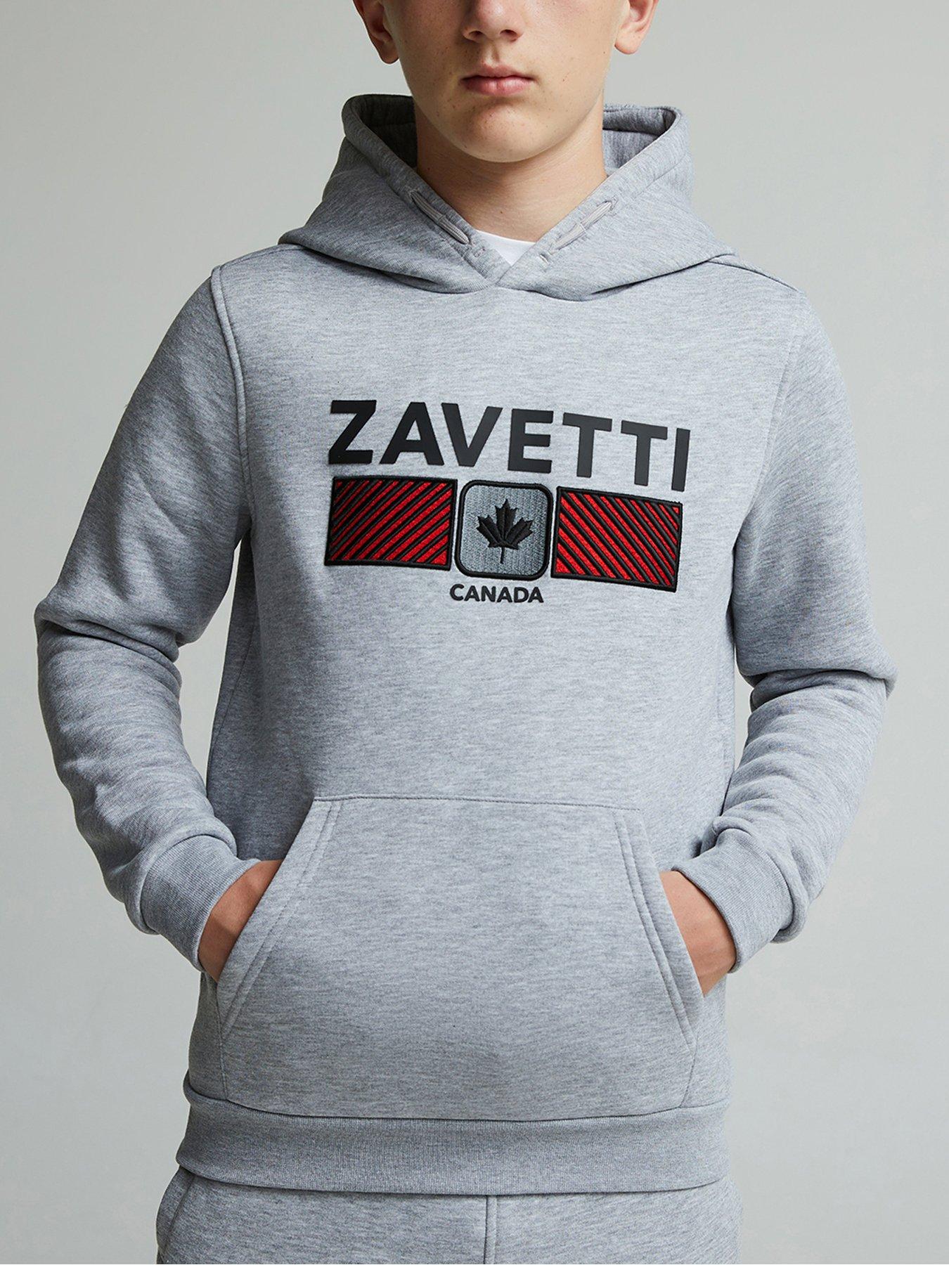 Image 4 of 5 of Zavetti Canada Junior Boys Ovello Chevron Hoodie - Grey