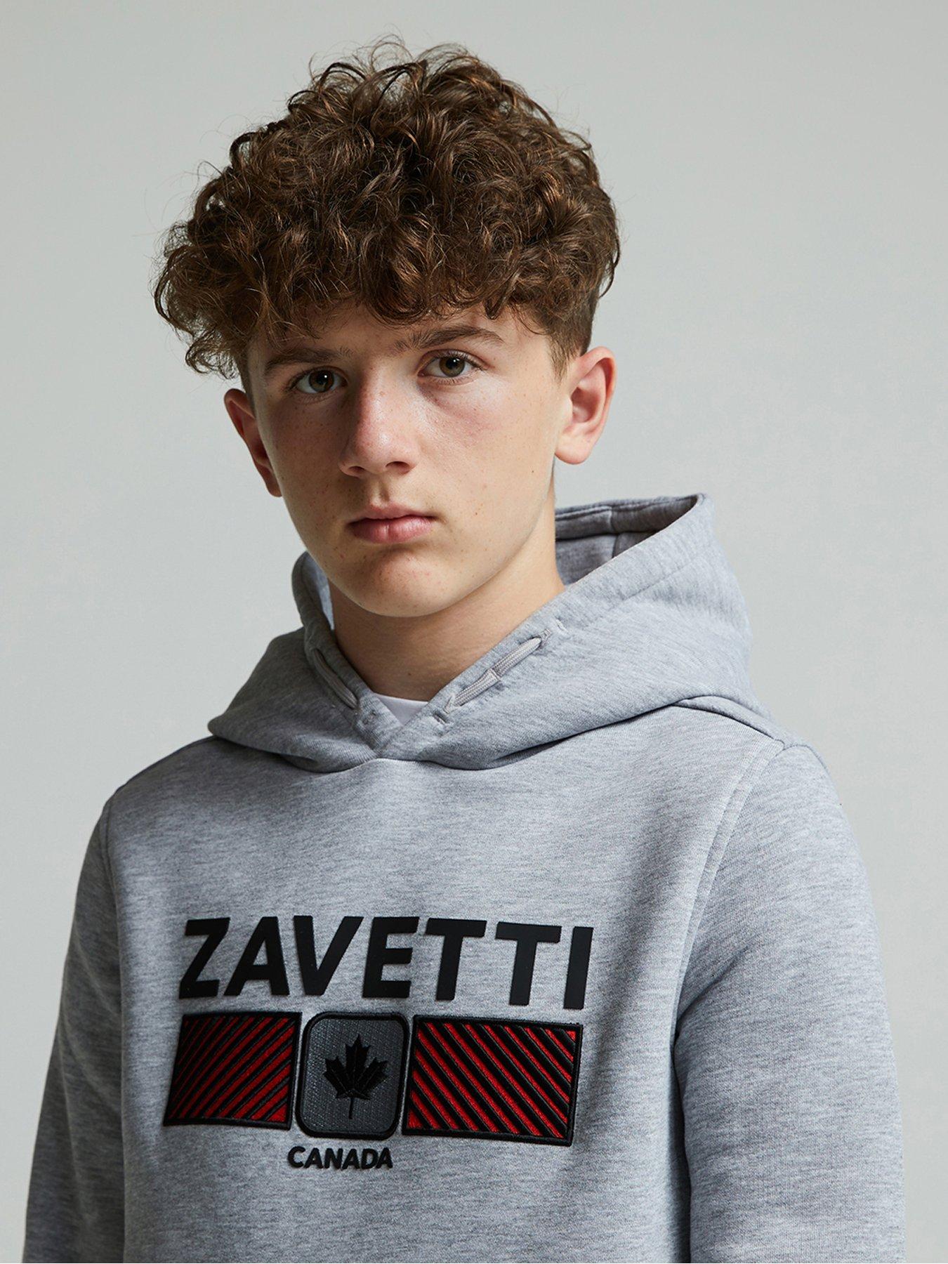 Image 5 of 5 of Zavetti Canada Junior Boys Ovello Chevron Hoodie - Grey