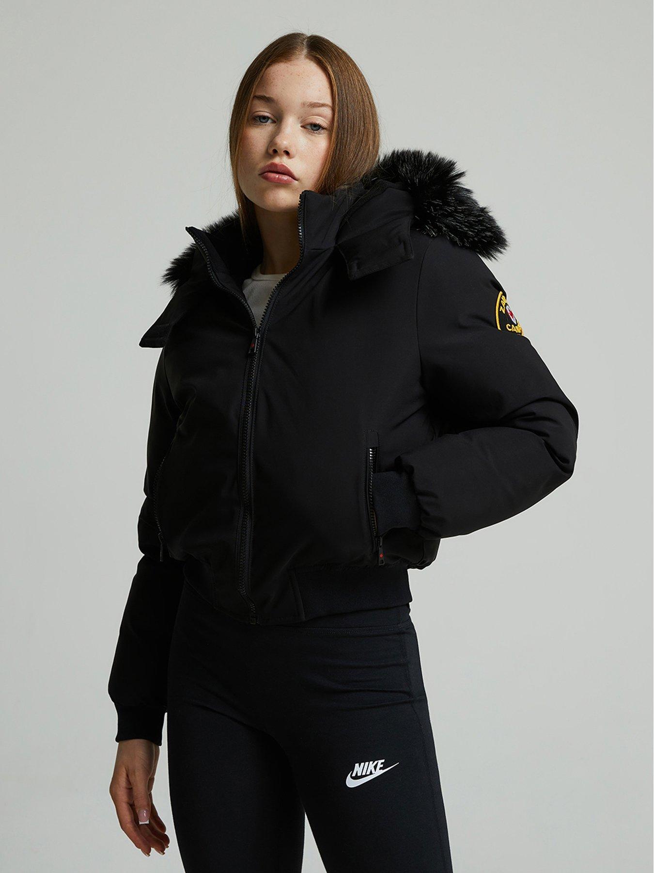 Zavetti Canada Junior Girls Arabella Puffer Bomber Jacket - Beige