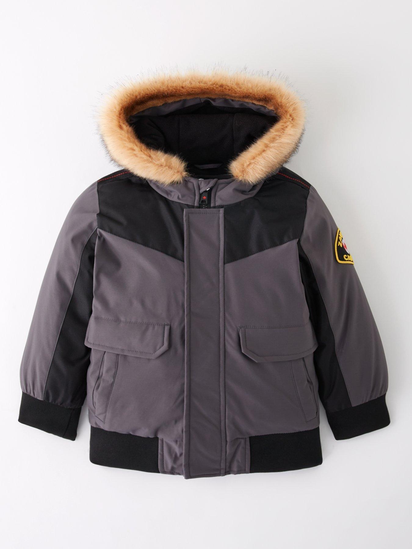 Zavetti Canada Younger Boys Garanto Bomber Jacket - Grey