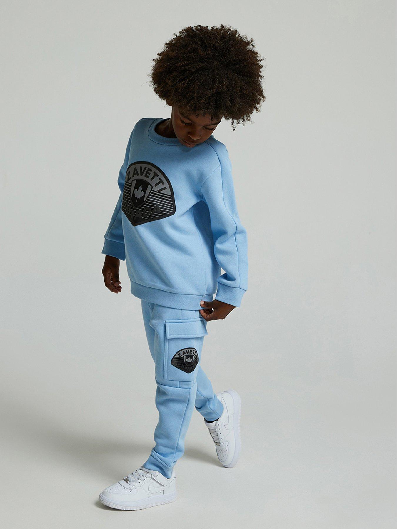 Image 1 of 6 of Zavetti Canada Younger Boys Botticini Reflective Sweat Suit - Blue
